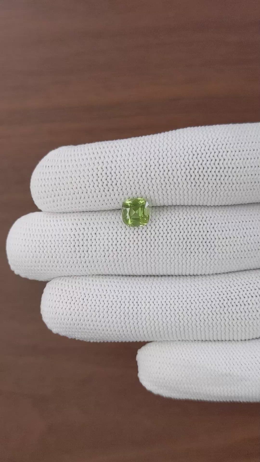 1.57 Ct. Yellowish Green Peridot from Tanzania Size Video