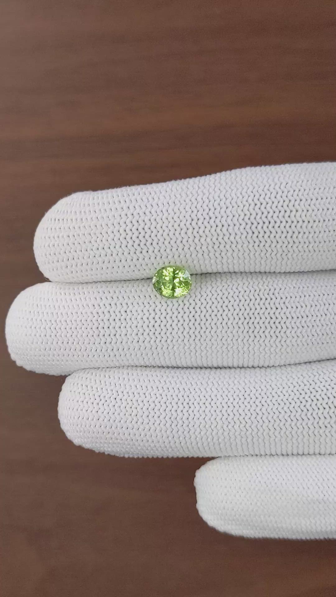 1.13 Ct. Yellowish Green Peridot from Tanzania Size Video