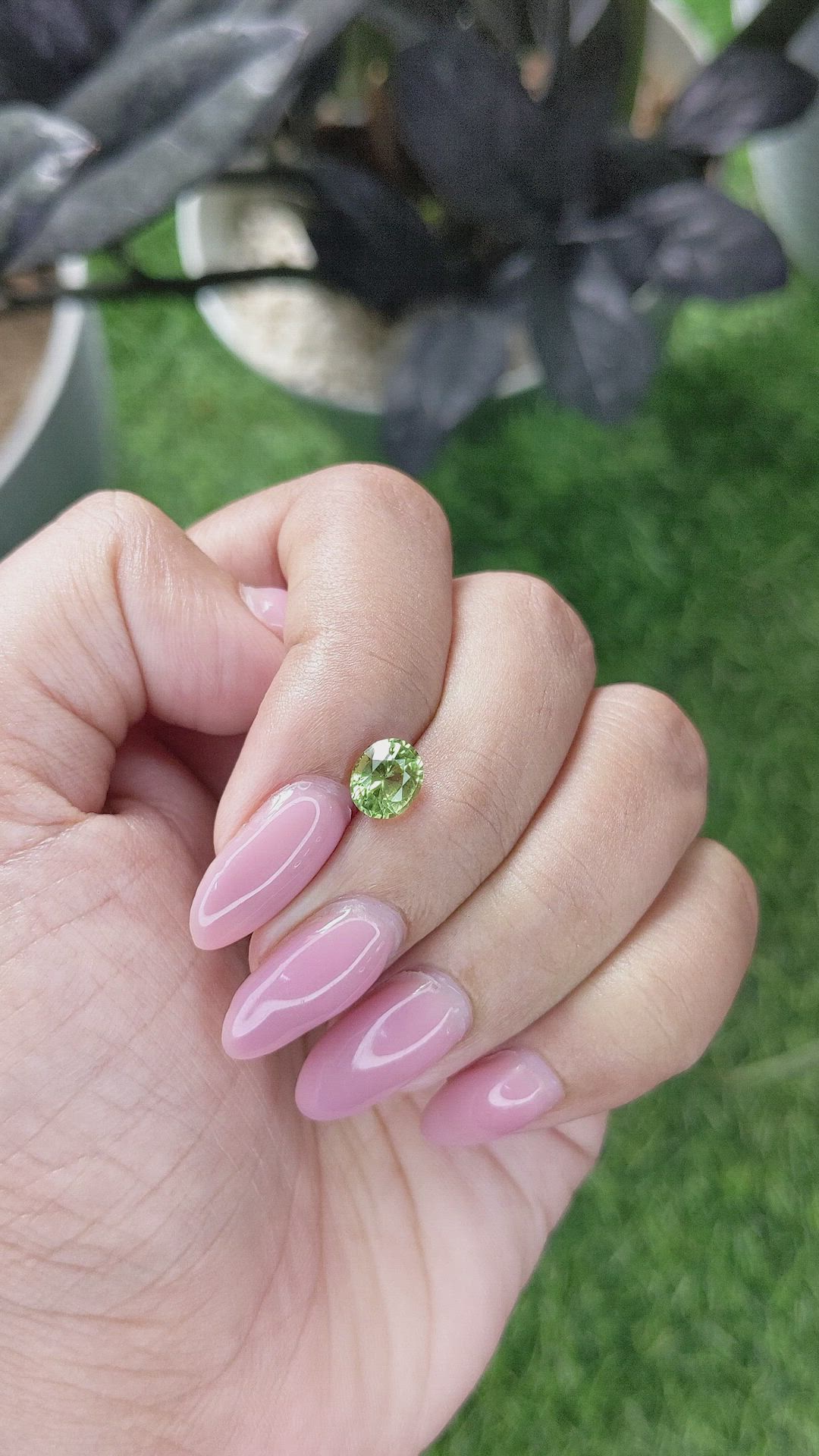 1.13 Ct. Yellowish Green Peridot from Tanzania Size Video