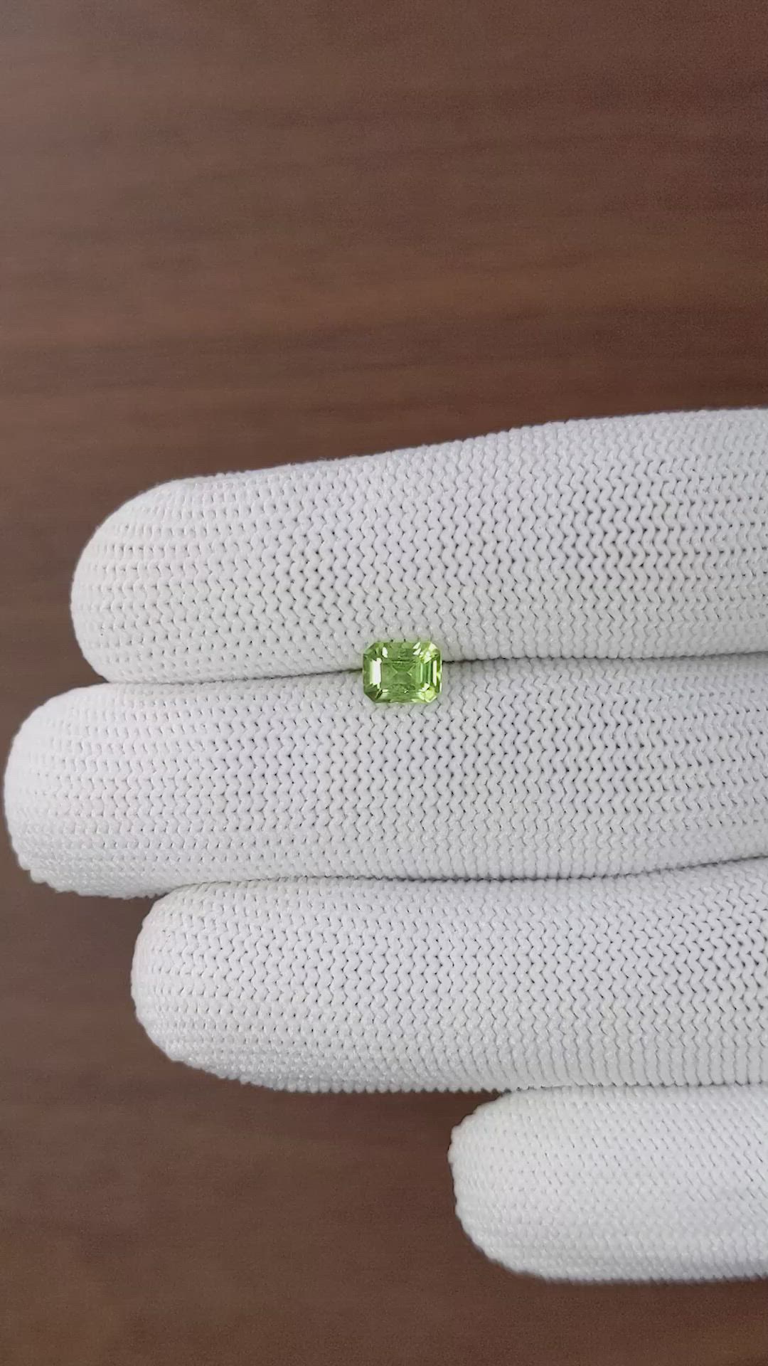 0.88 Ct. Yellowish Green Peridot from Tanzania Size Video