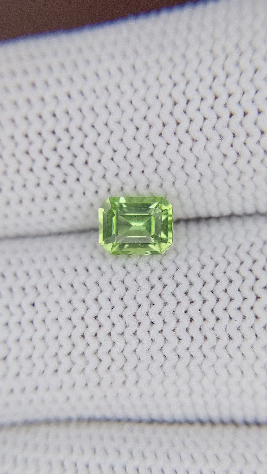 0.88 Ct. Yellowish Green Peridot from Tanzania Size Video