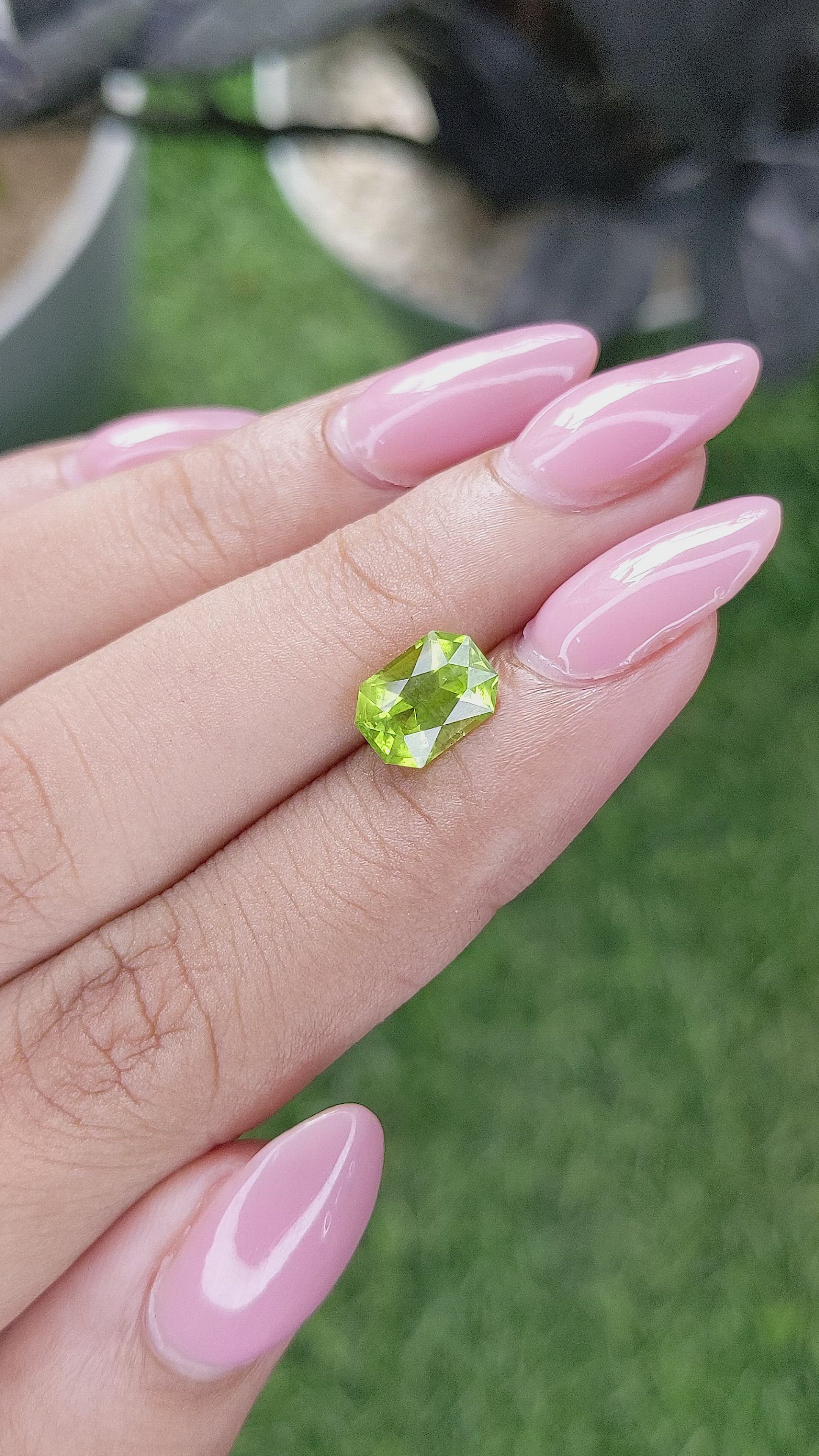 1.88 Ct. Yellowish Green Peridot from Pakistan Size Video