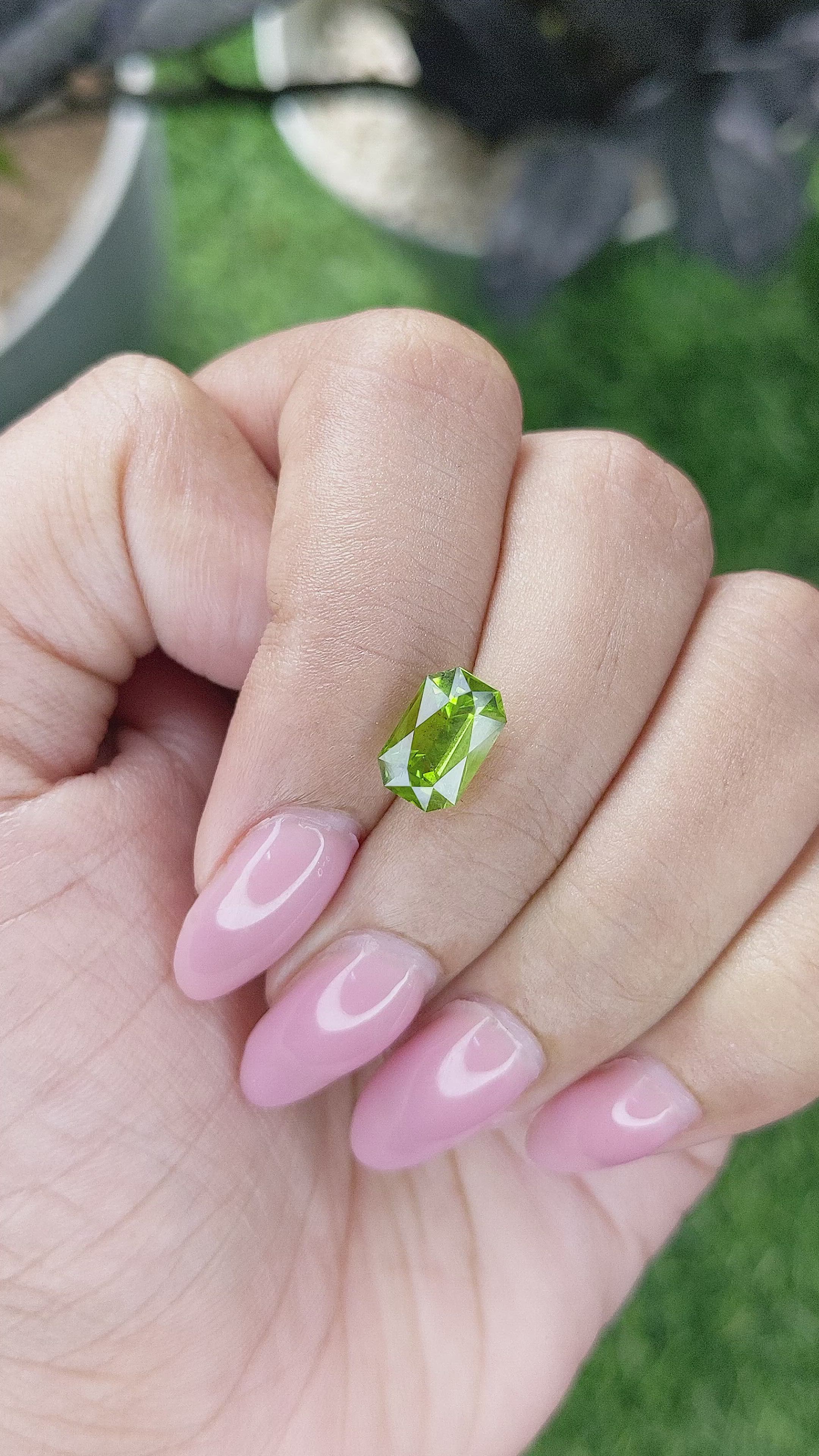2.24 Ct. Yellowish Green Peridot from Pakistan Size Video