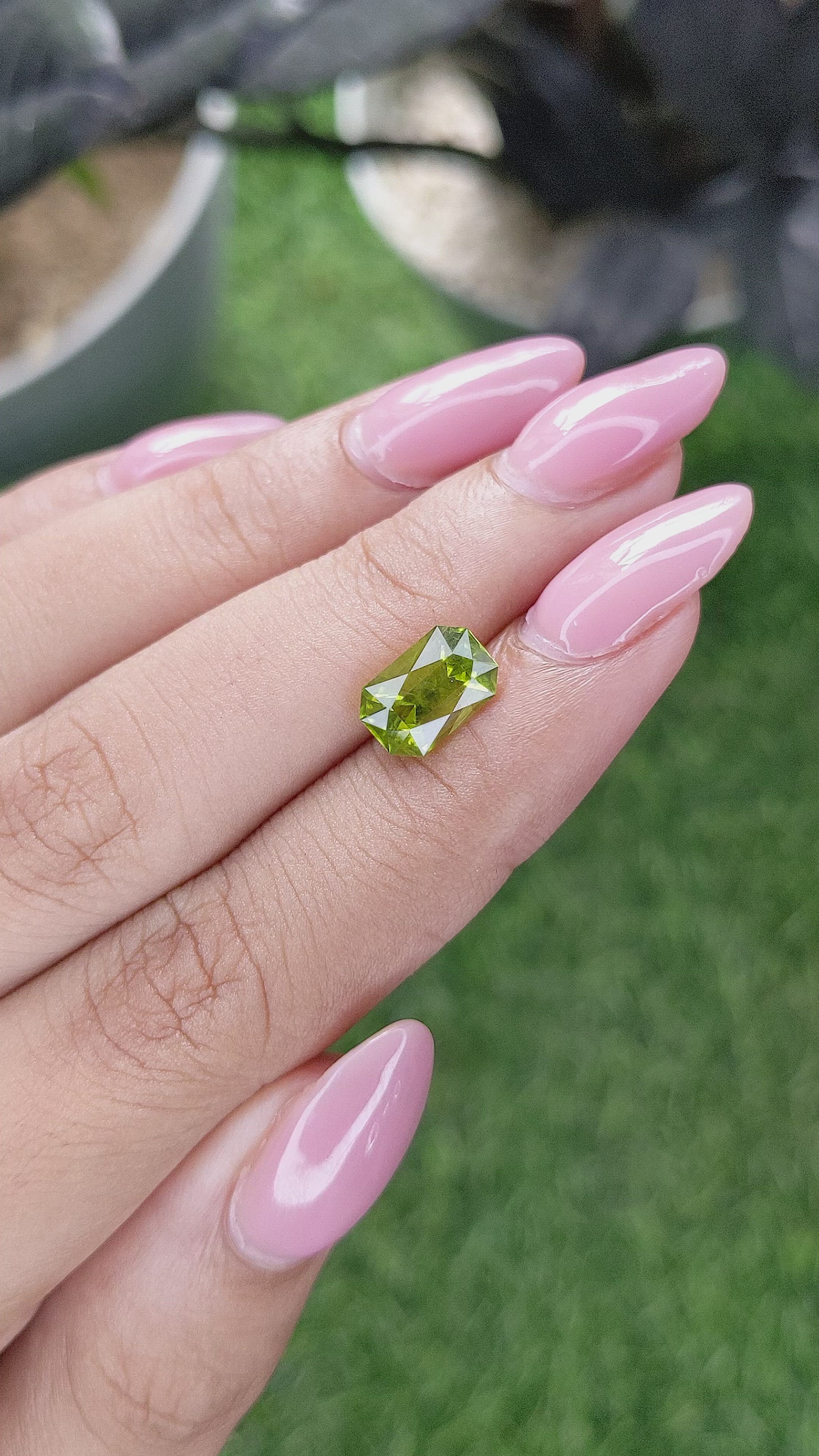 2.24 Ct. Yellowish Green Peridot from Pakistan Size Video