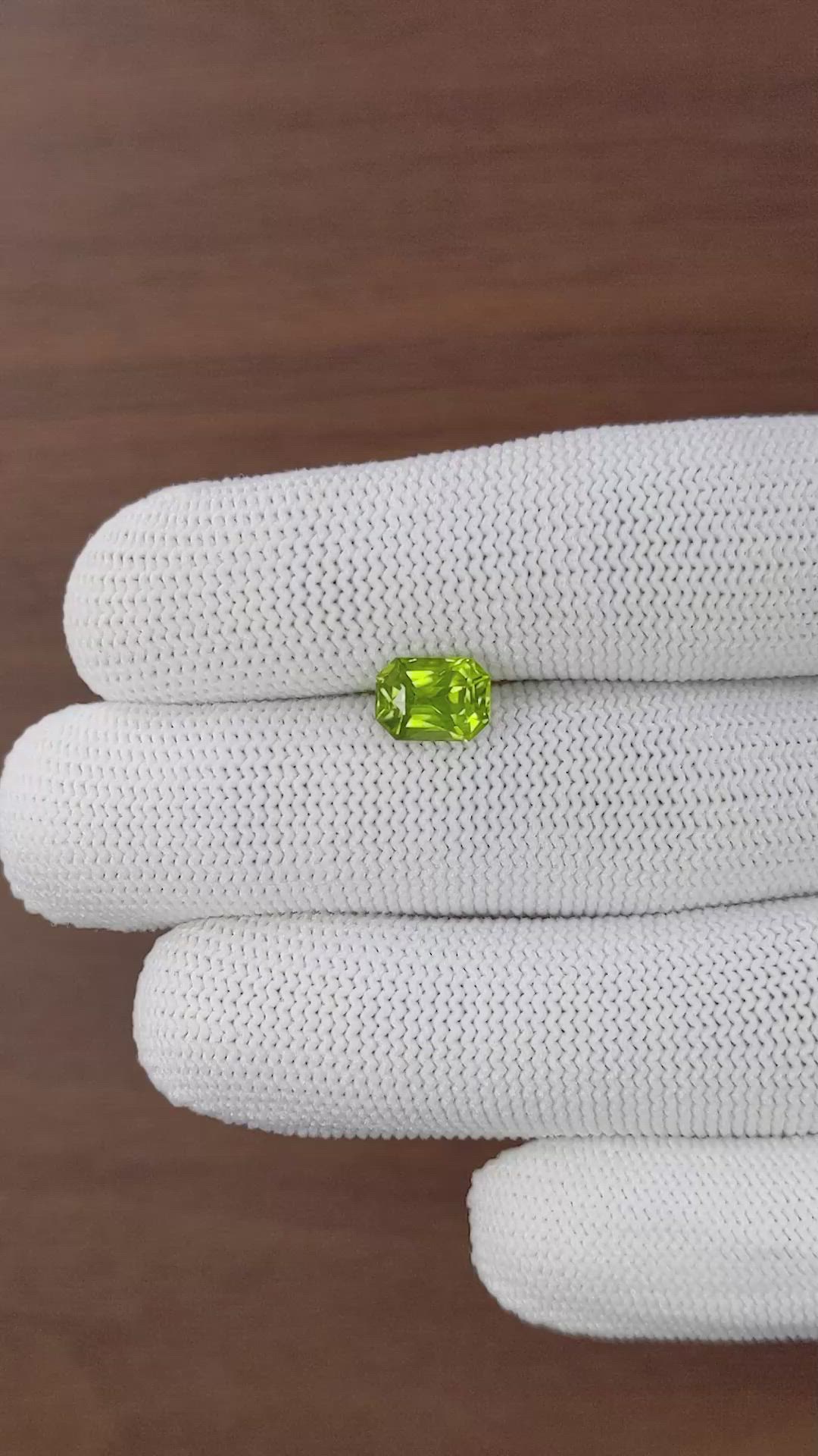 2.10 Ct. Yellowish Green Peridot from Pakistan Size Video