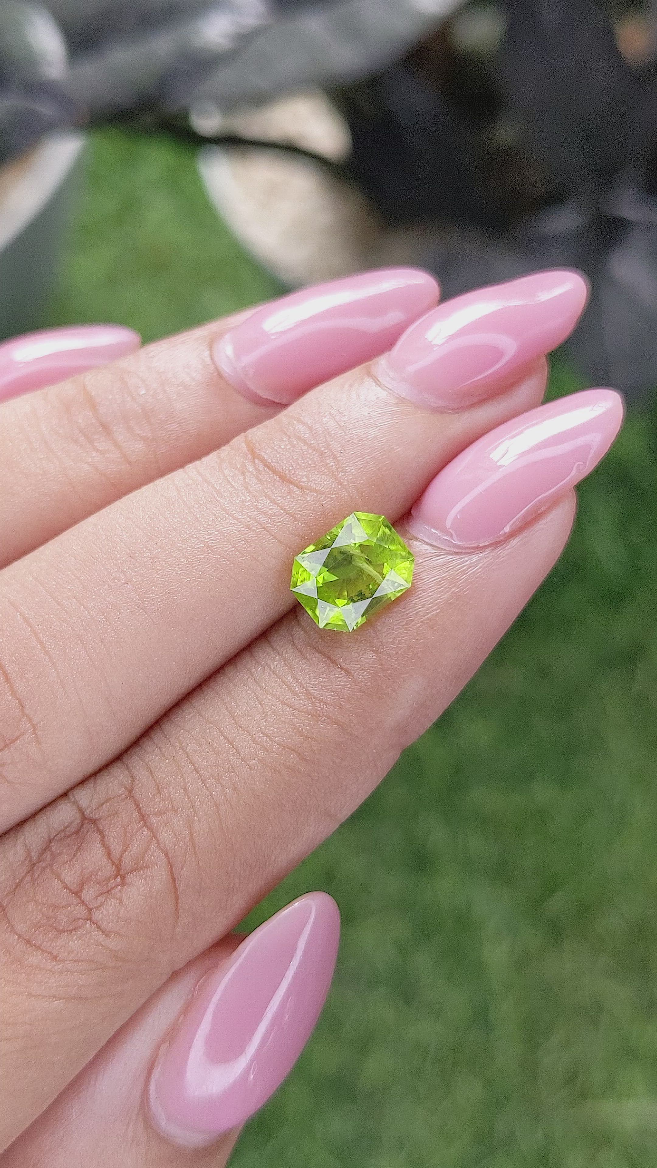 1.86 Ct. Yellowish Green Peridot from Pakistan Size Video