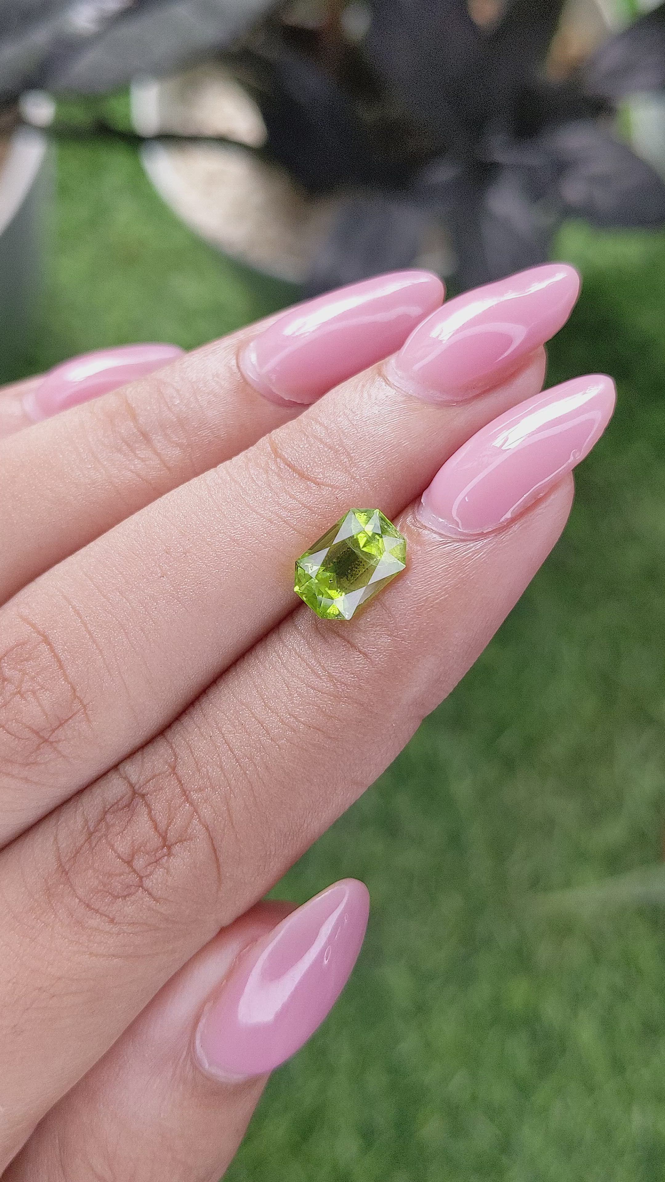 2.13 Ct. Yellowish Green Peridot from Pakistan Size Video
