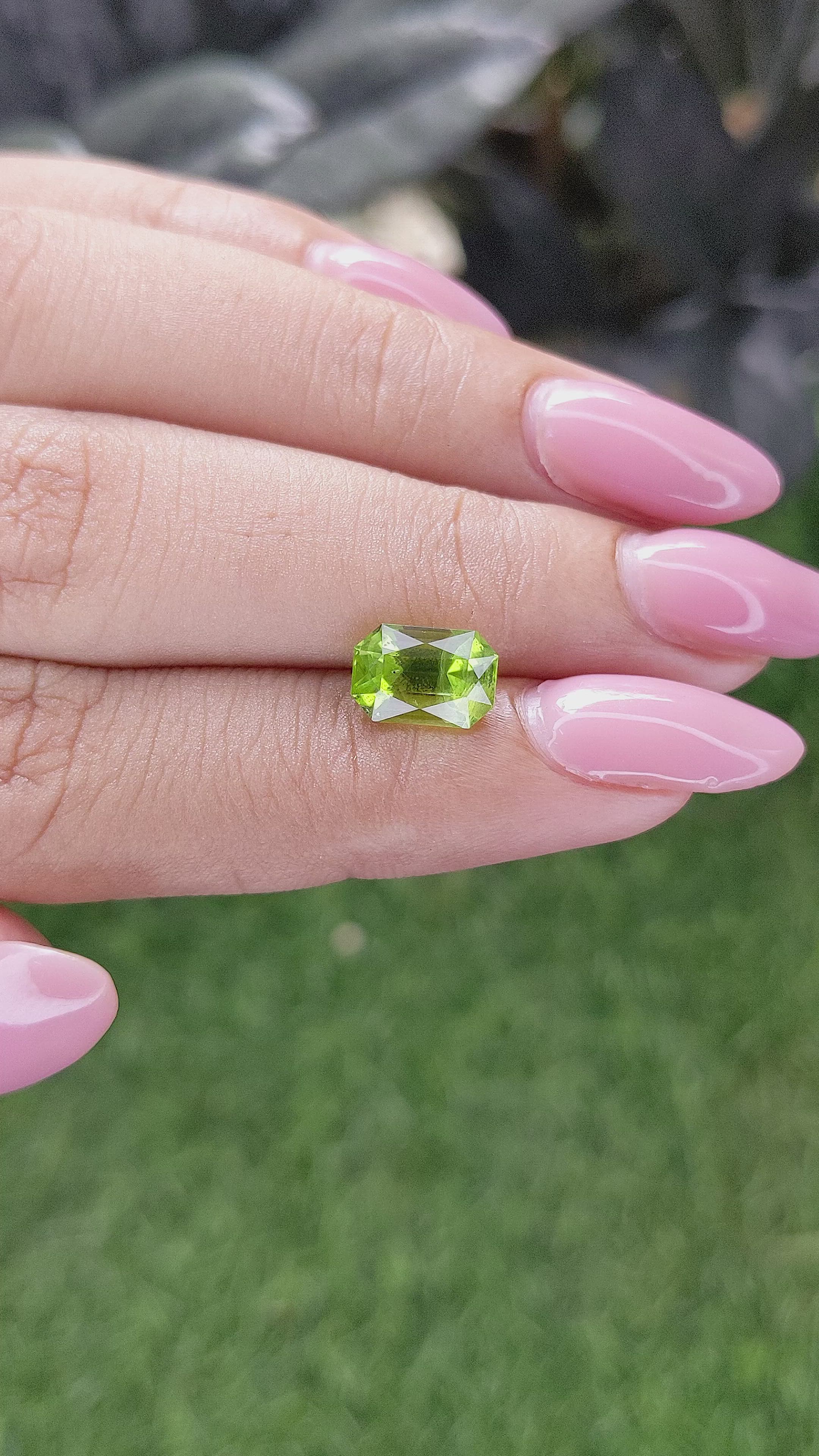 2.13 Ct. Yellowish Green Peridot from Pakistan Size Video