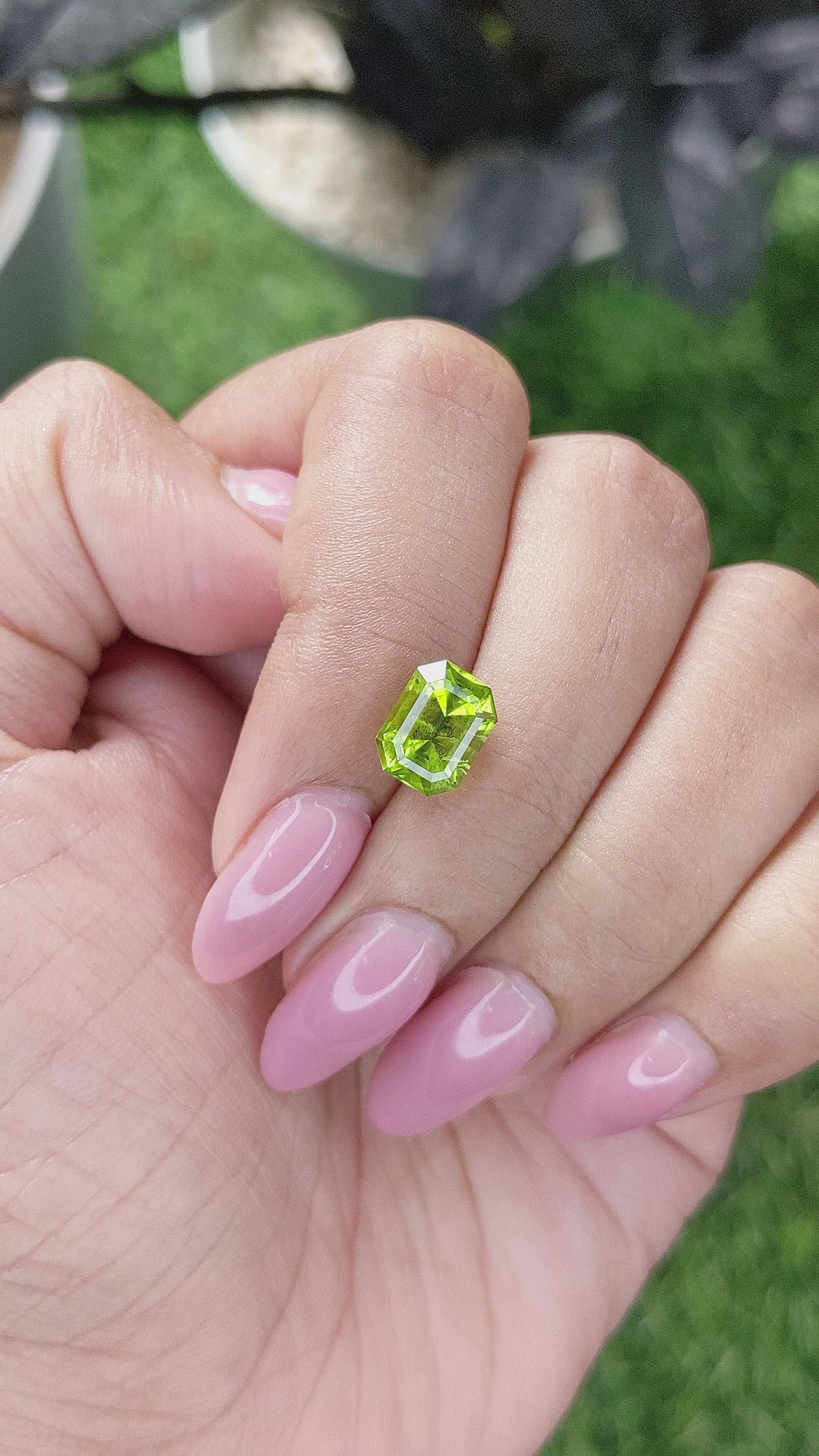 2.53 Ct. Yellowish Green Peridot from Pakistan Size Video
