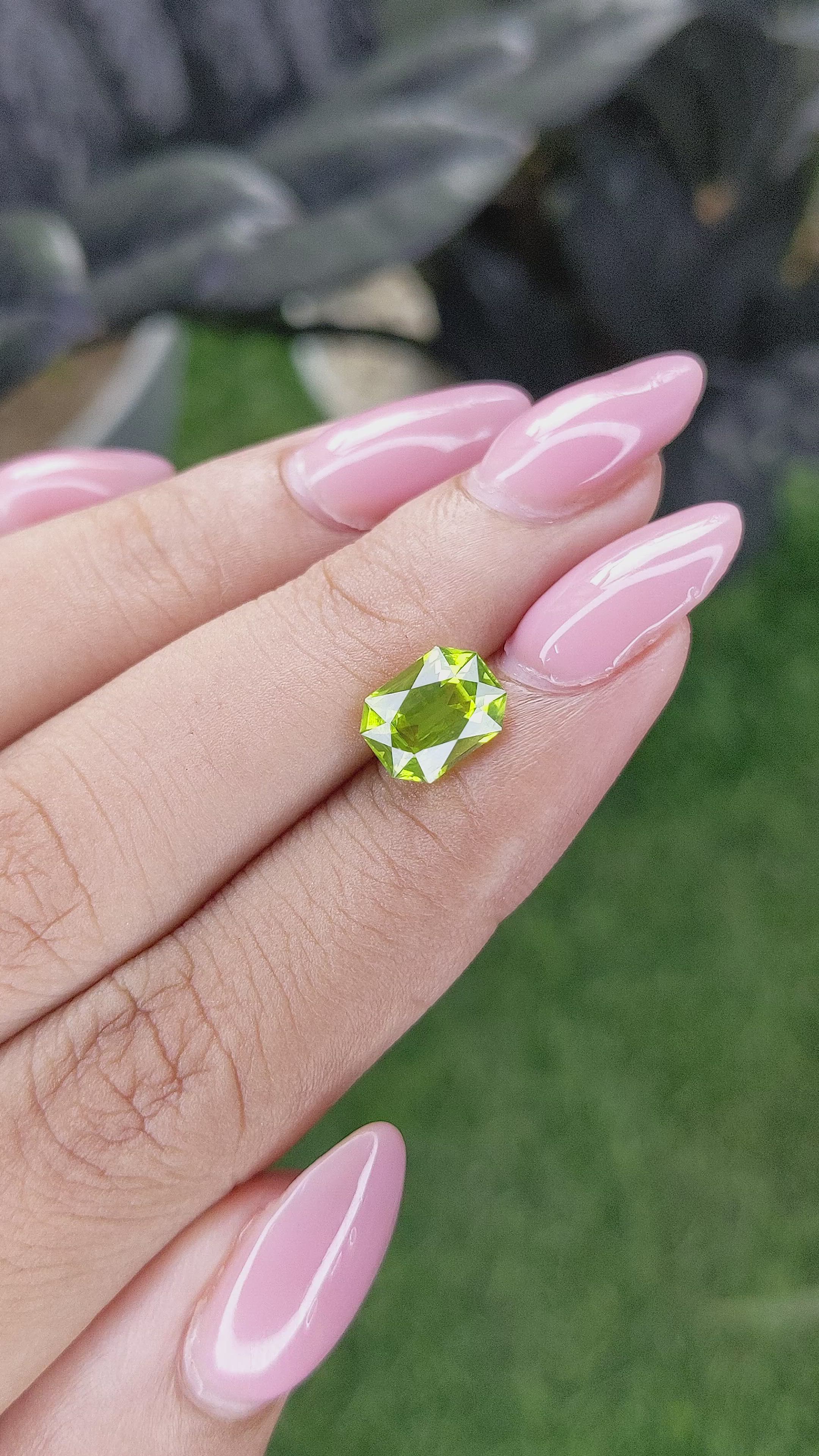2.25 Ct. Yellowish Green Peridot from Pakistan Size Video