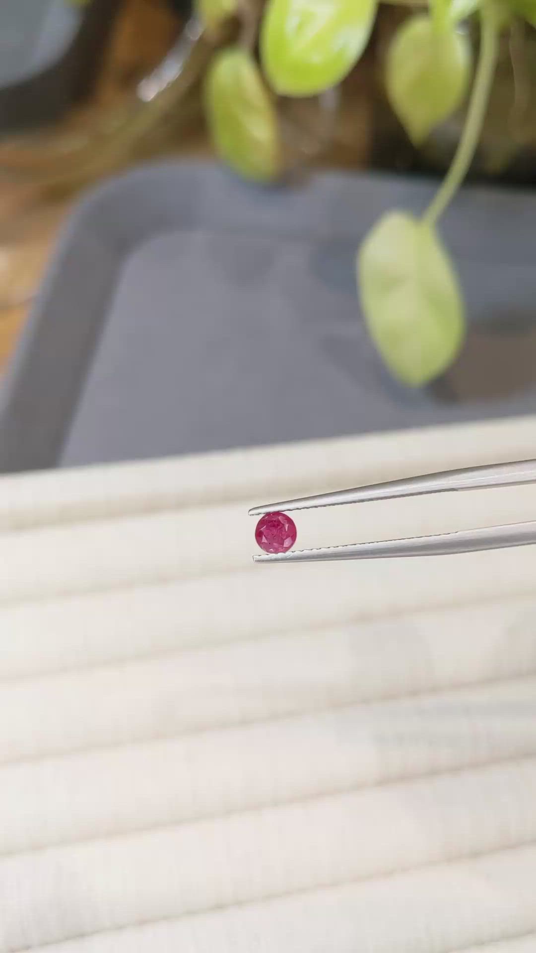 0.31 Ct. Pinkish Red Red Beryl from United States Size Video