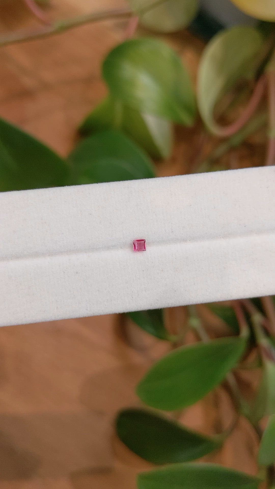 0.04 Ct. Pinkish Red Red Beryl from United States Size Video