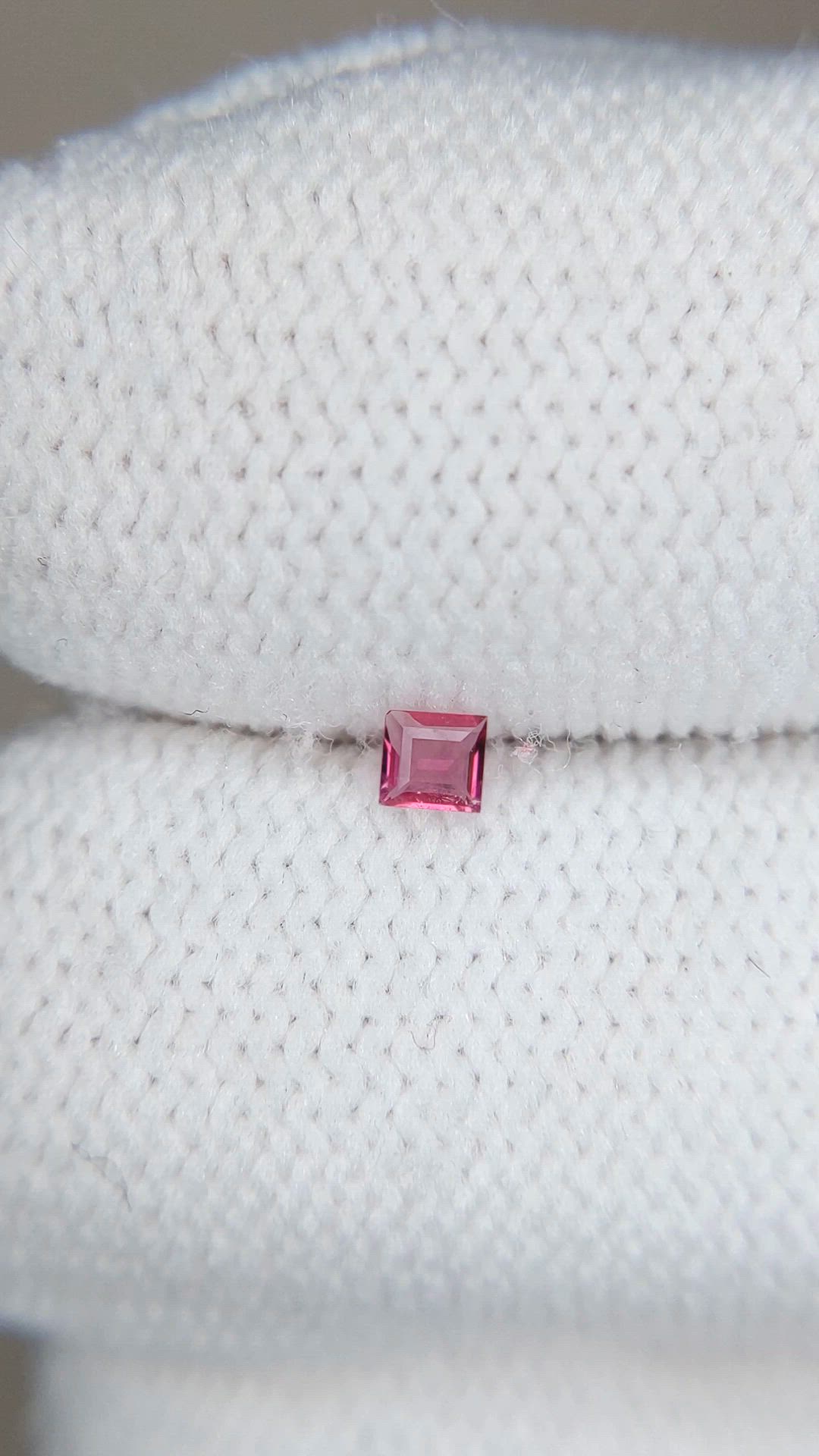 0.04 Ct. Pinkish Red Red Beryl from United States Size Video