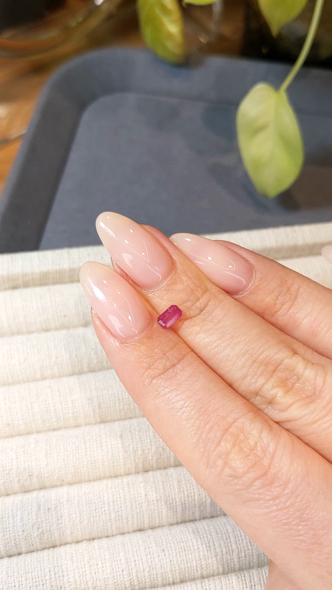 0.26 Ct. Pinkish Red Red Beryl from United States Size Video