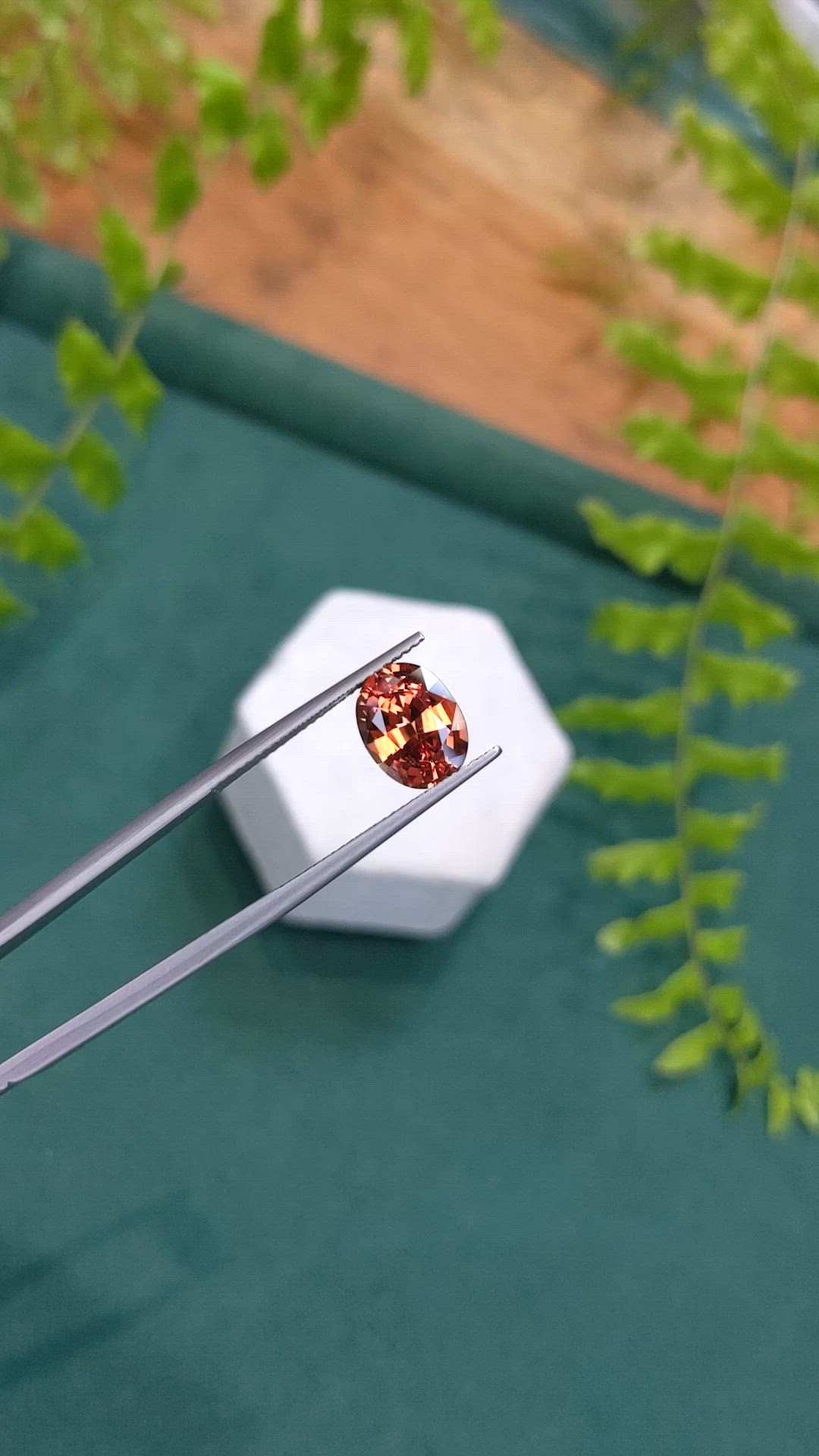 3.42 Ct. Orange Malaya Garnet from Tanzania Size Video
