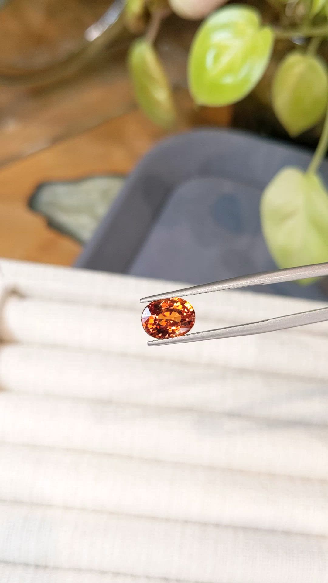 2.48 Ct. Orange Garnet from Tanzania Size Video