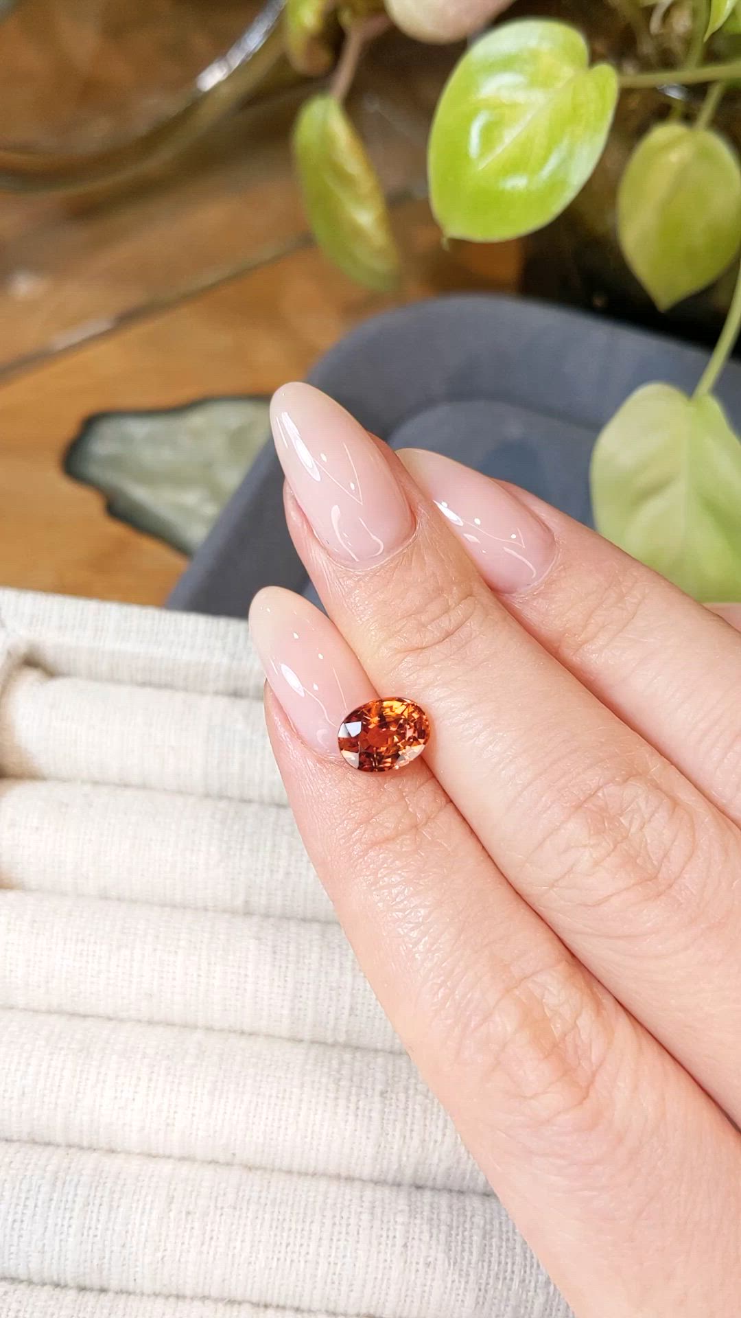 2.48 Ct. Orange Garnet from Tanzania Size Video