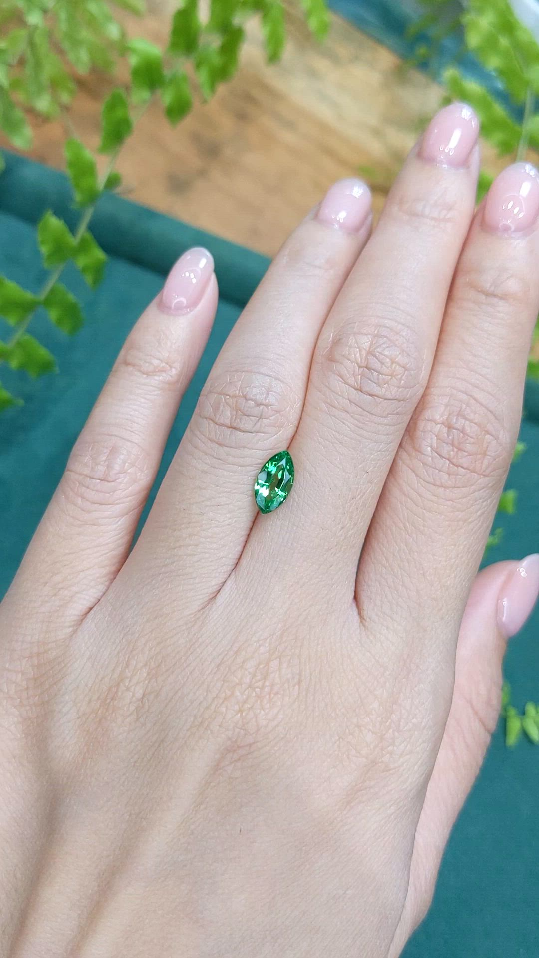 1.17 Ct. Tsavorite Garnet from Tanzania Size Video