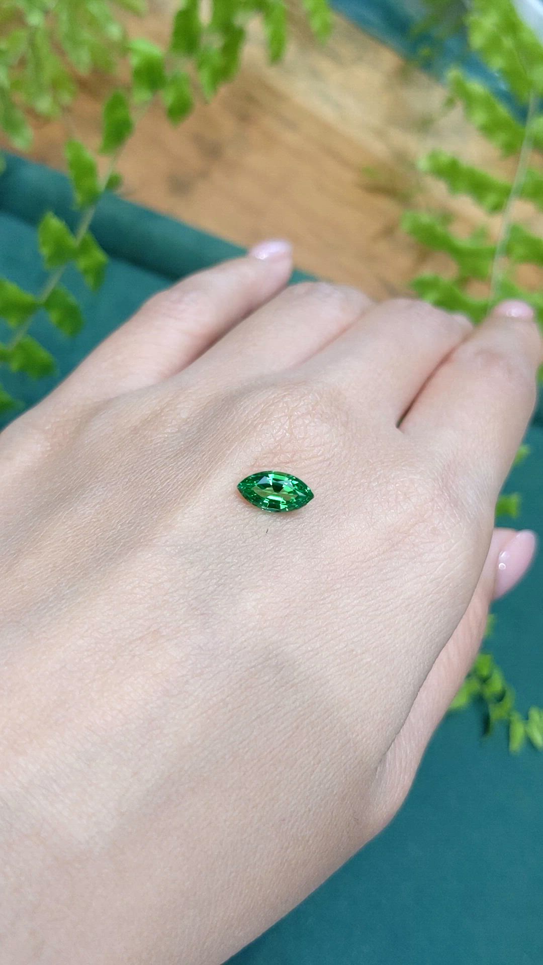 1.17 Ct. Tsavorite Garnet from Tanzania Size Video