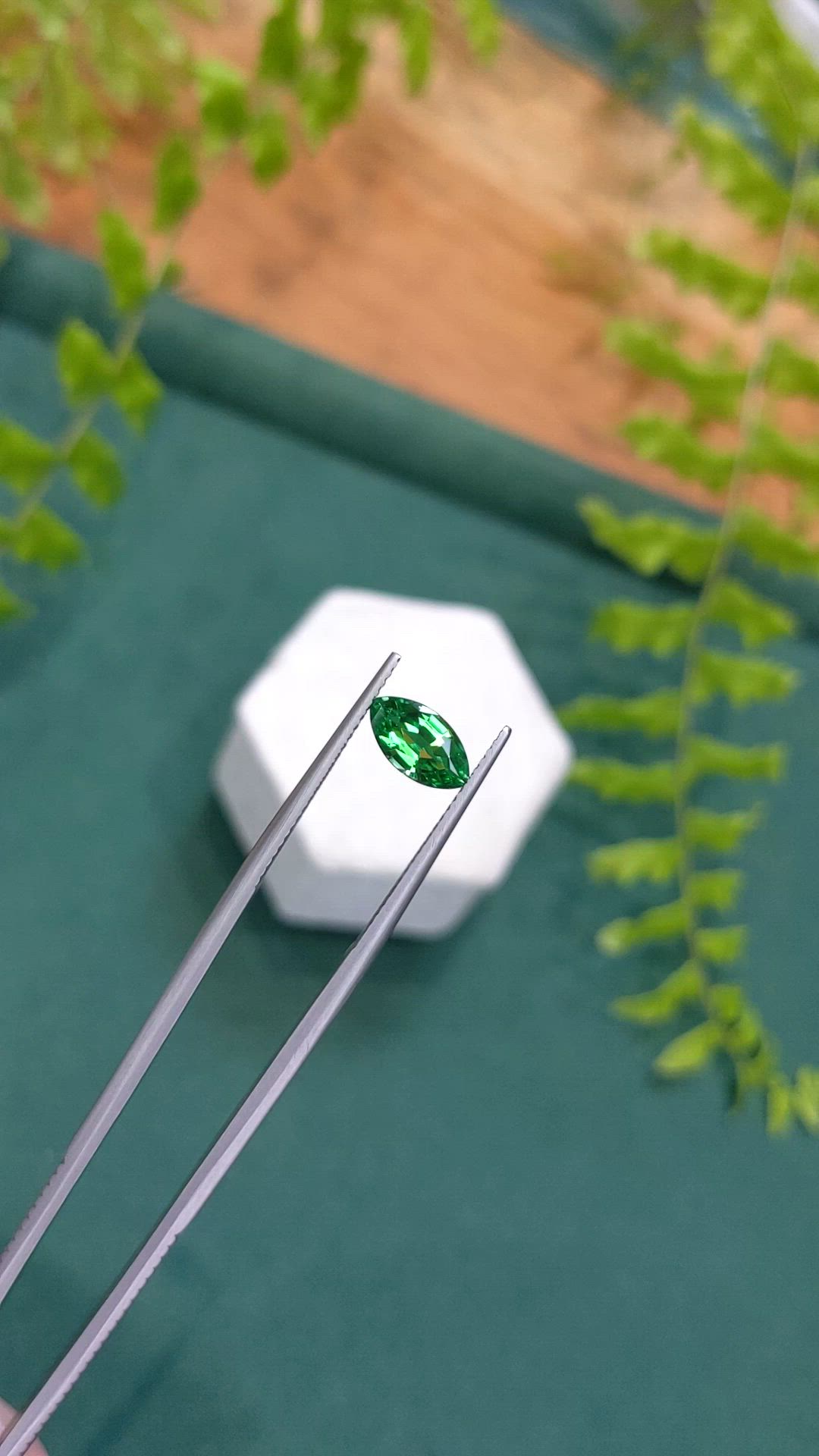 1.17 Ct. Tsavorite Garnet from Tanzania Size Video