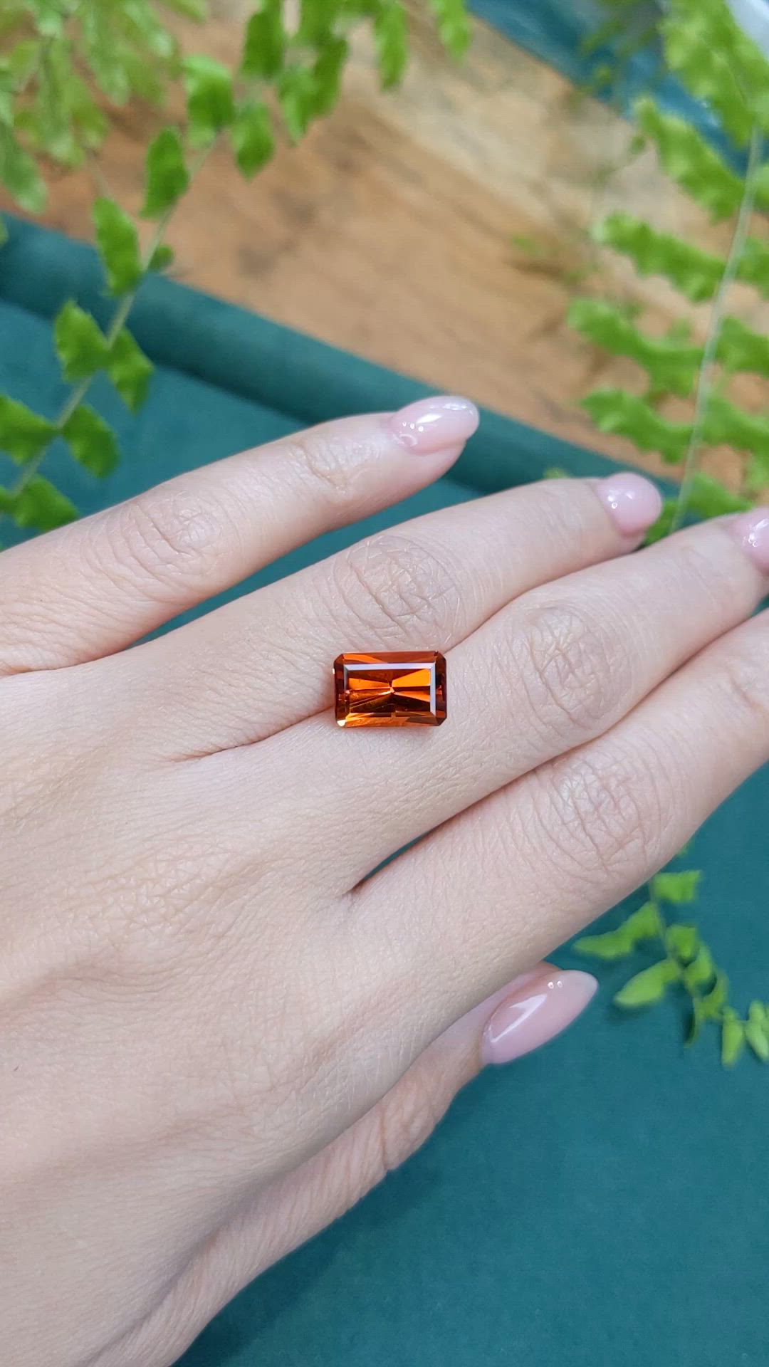 5.16 Ct. Orange Spessartite Garnet from Tanzania Size Video