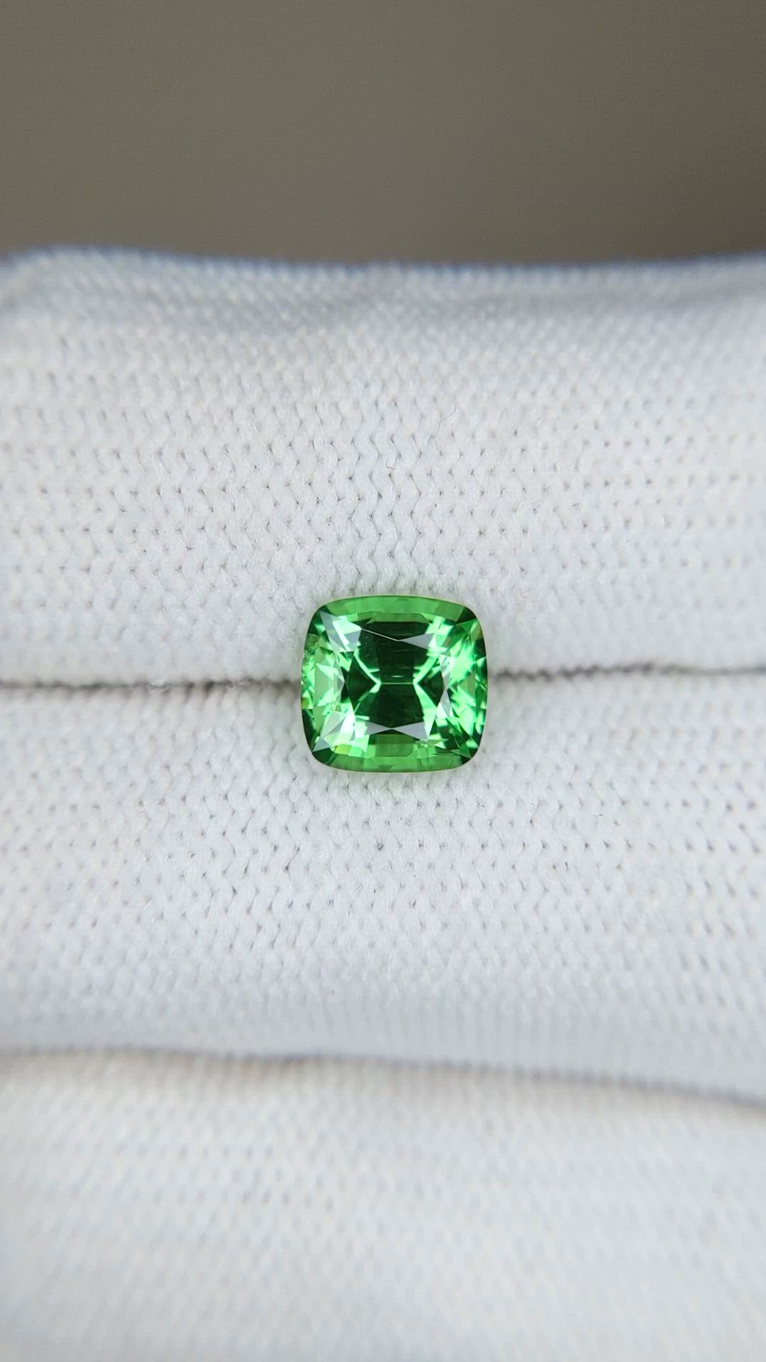 1.91 Ct. Tsavorite Garnet from Tanzania Size Video