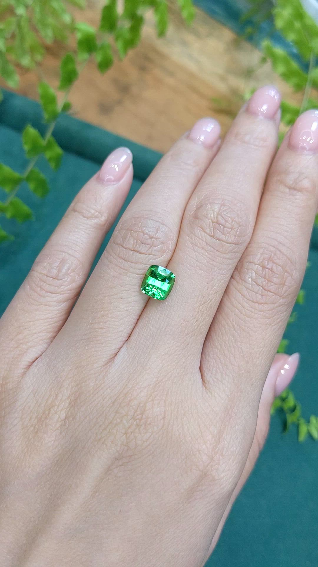 1.91 Ct. Tsavorite Garnet from Tanzania Size Video