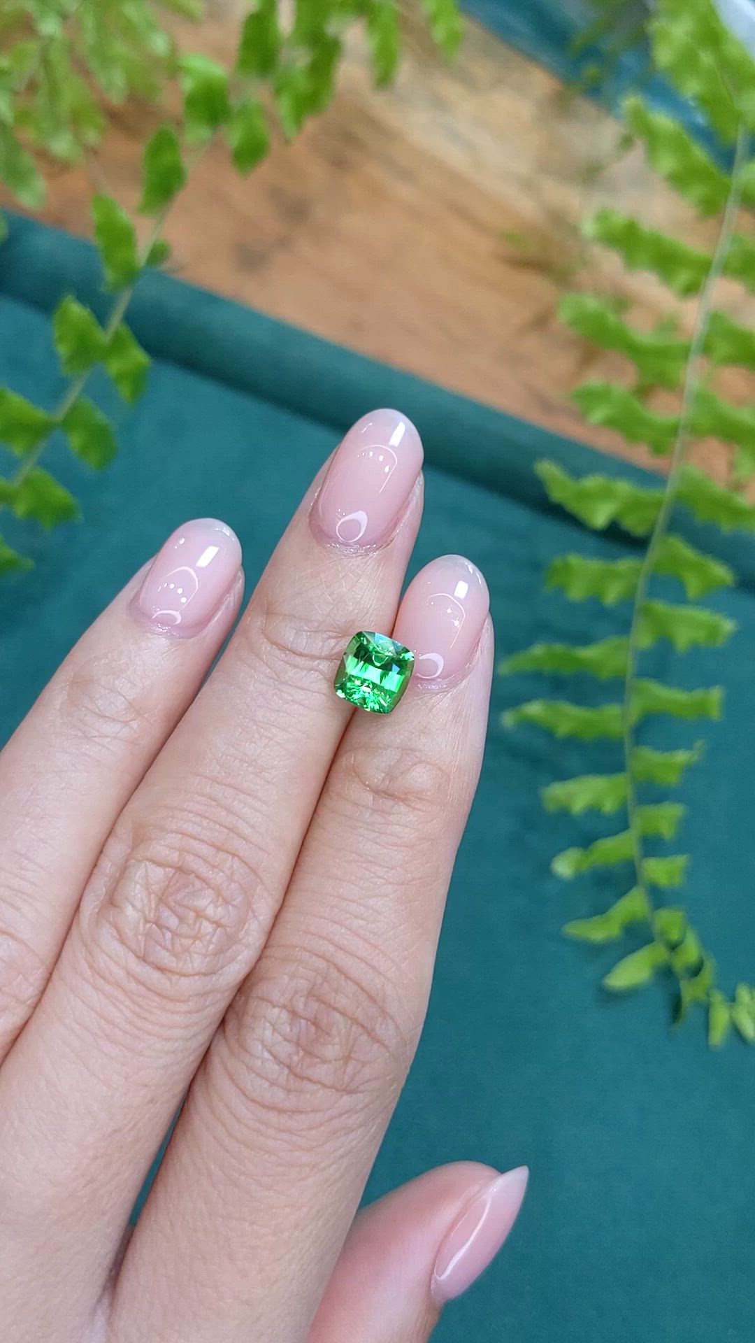 1.91 Ct. Tsavorite Garnet from Tanzania Size Video