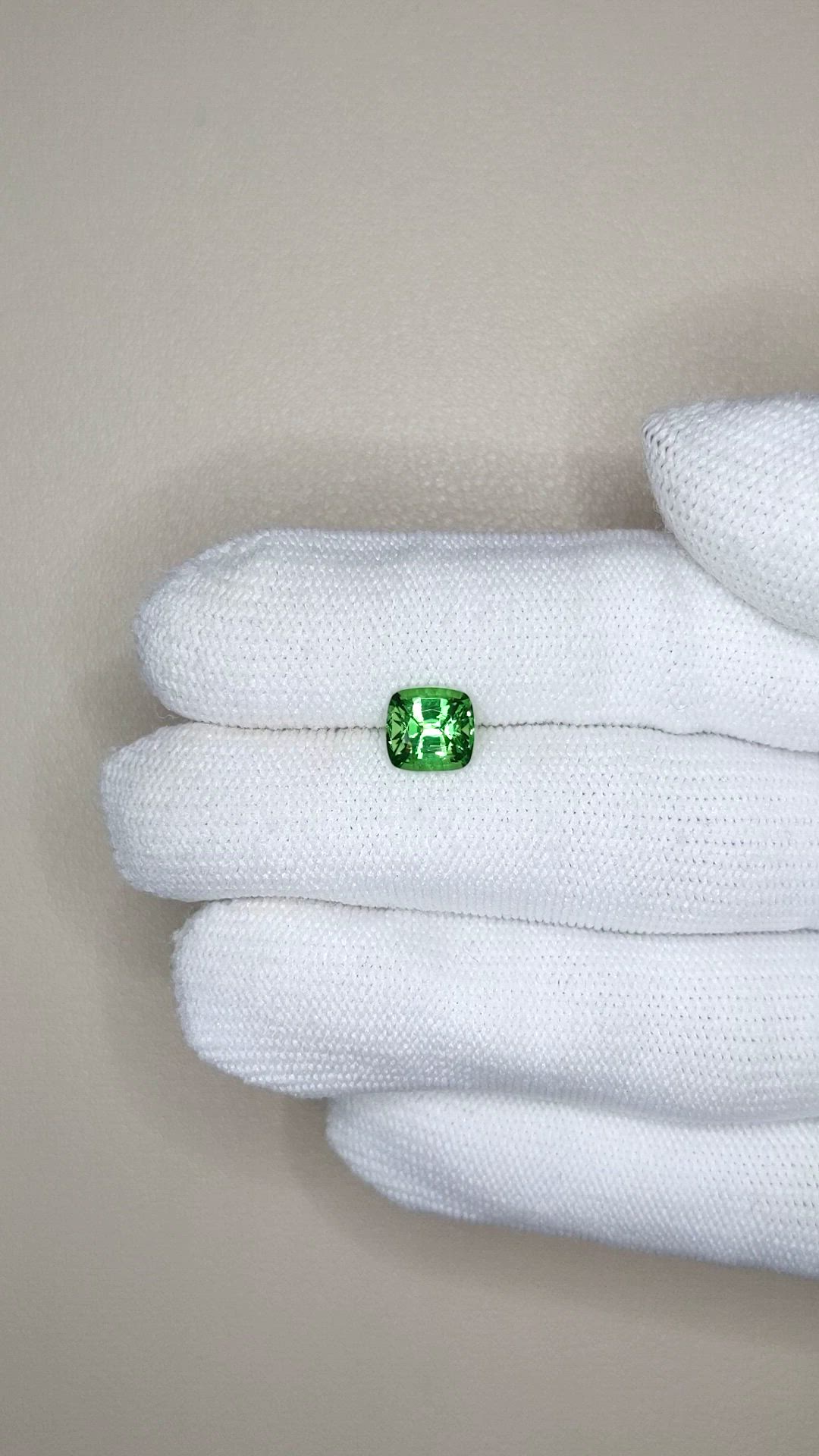 1.91 Ct. Tsavorite Garnet from Tanzania Size Video