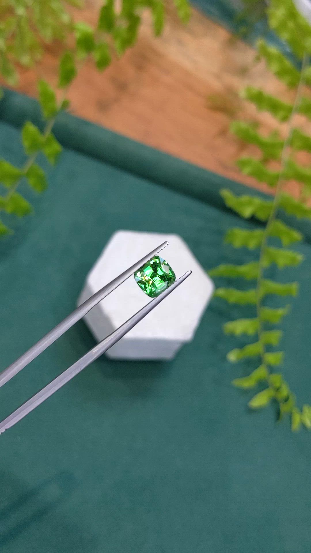 1.91 Ct. Tsavorite Garnet from Tanzania Size Video