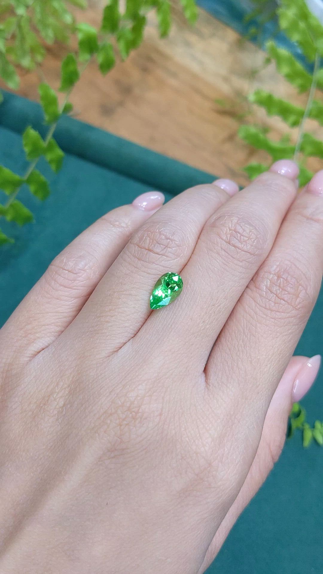 1.91 Ct. Tsavorite Garnet from Tanzania Size Video