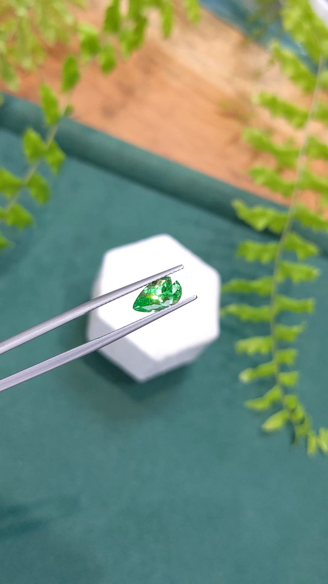 1.91 Ct. Tsavorite Garnet from Tanzania Size Video