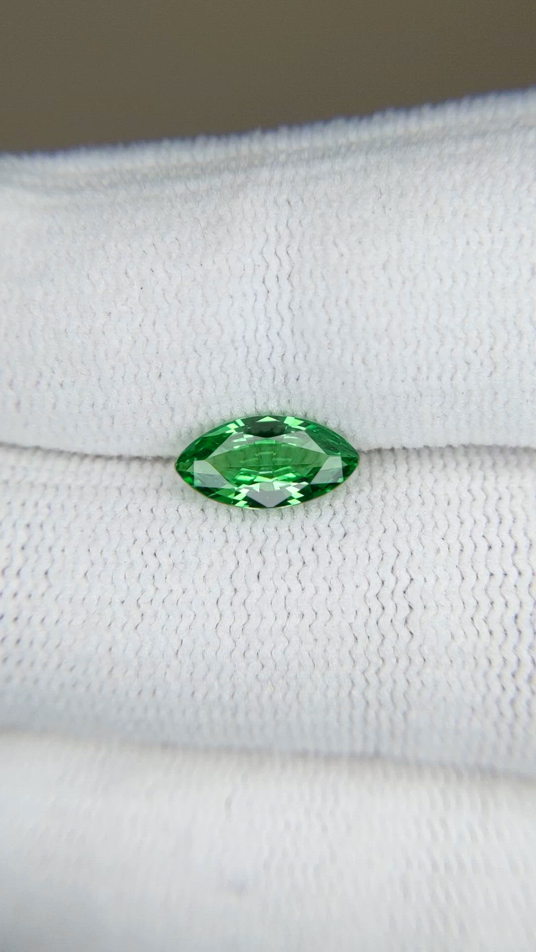 1.19 Ct. Tsavorite Garnet from Tanzania Size Video