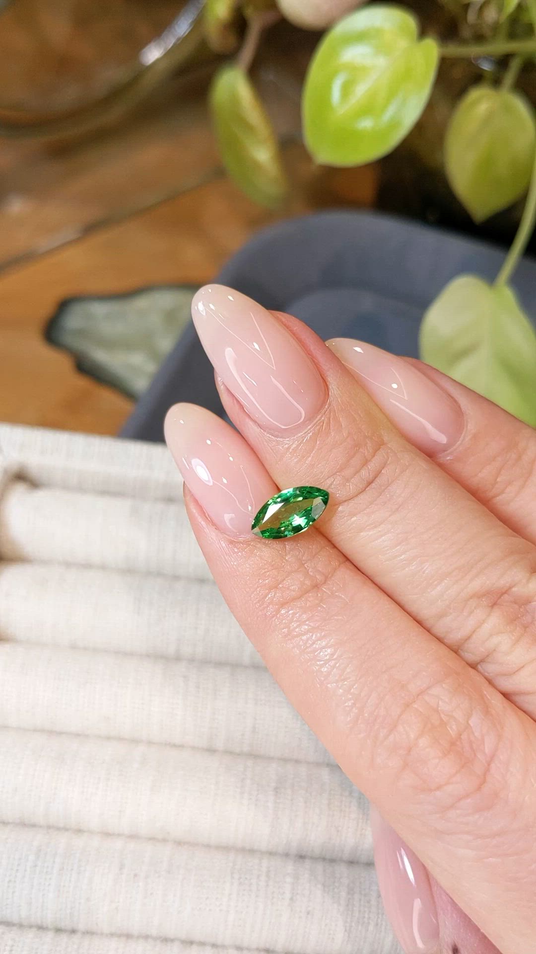 1.19 Ct. Tsavorite Garnet from Tanzania Size Video
