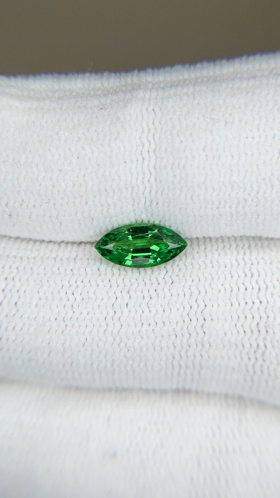 0.96 Ct. Tsavorite Garnet from Tanzania Size Video