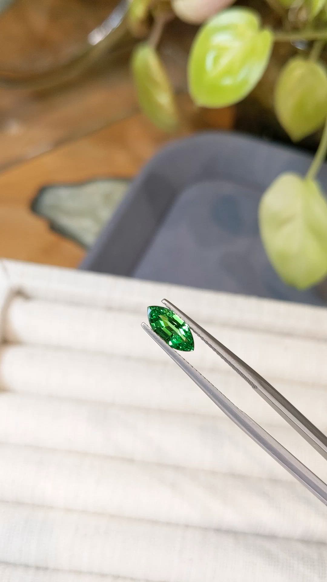 0.96 Ct. Tsavorite Garnet from Tanzania Size Video