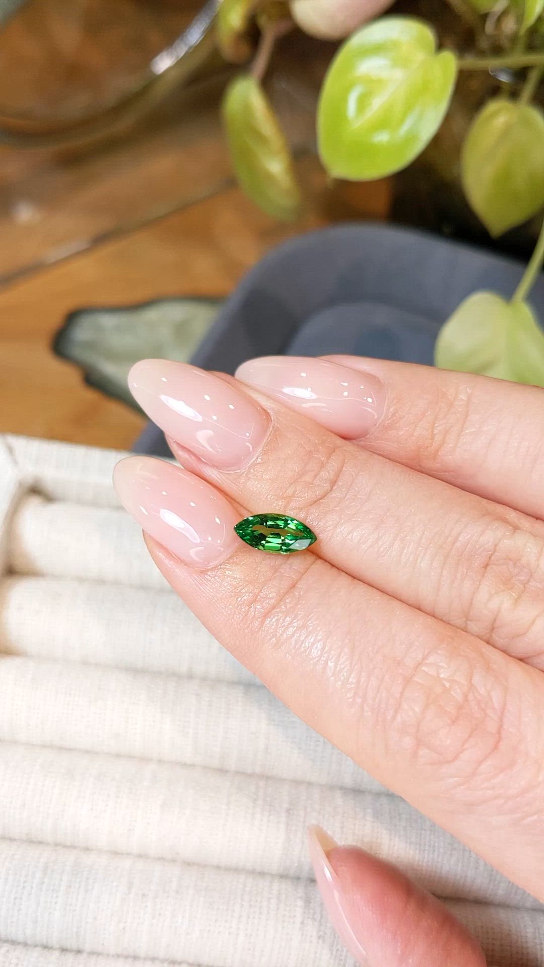 0.96 Ct. Tsavorite Garnet from Tanzania Size Video