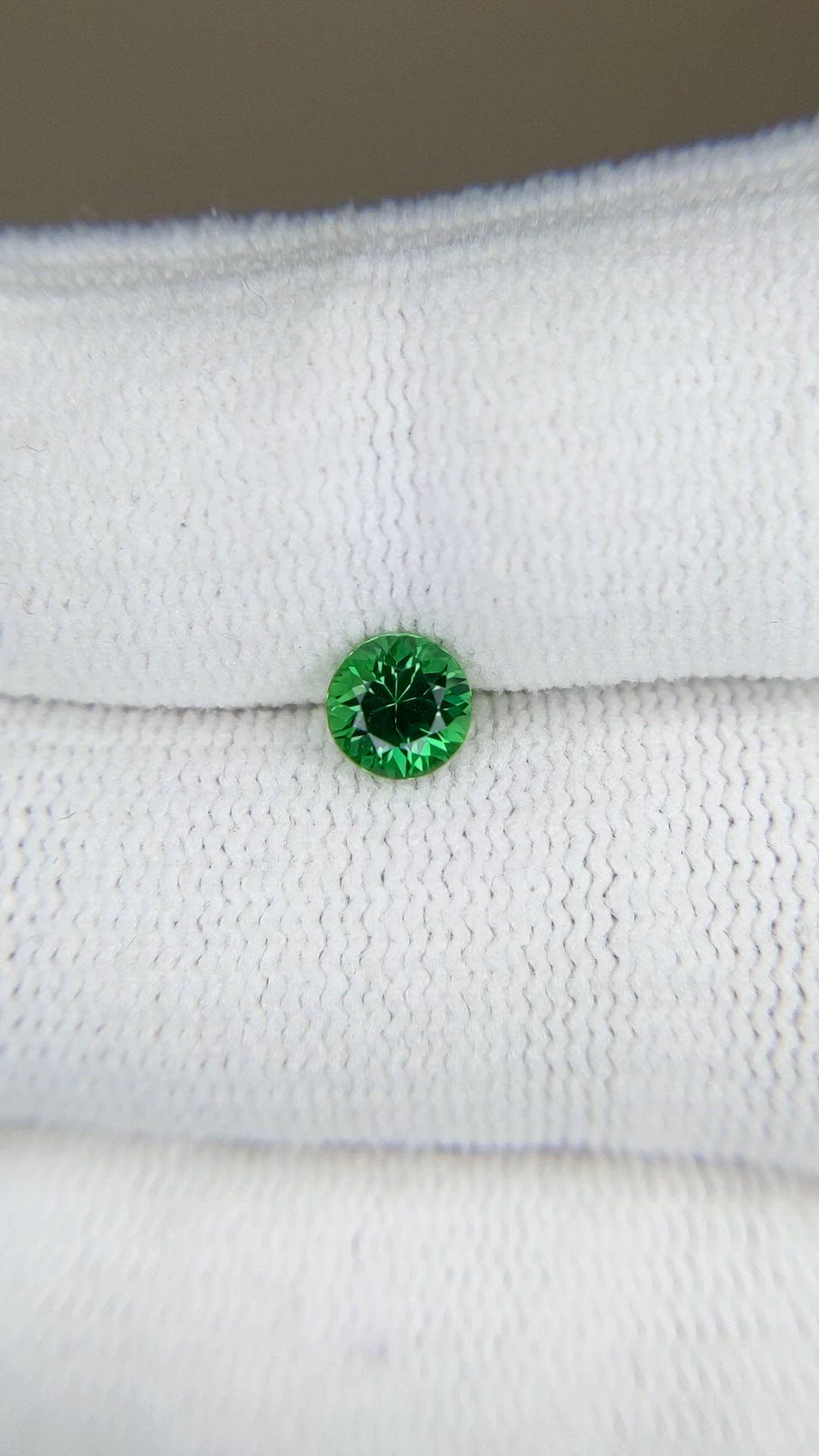 0.62 Ct. Tsavorite Garnet from Tanzania Size Video