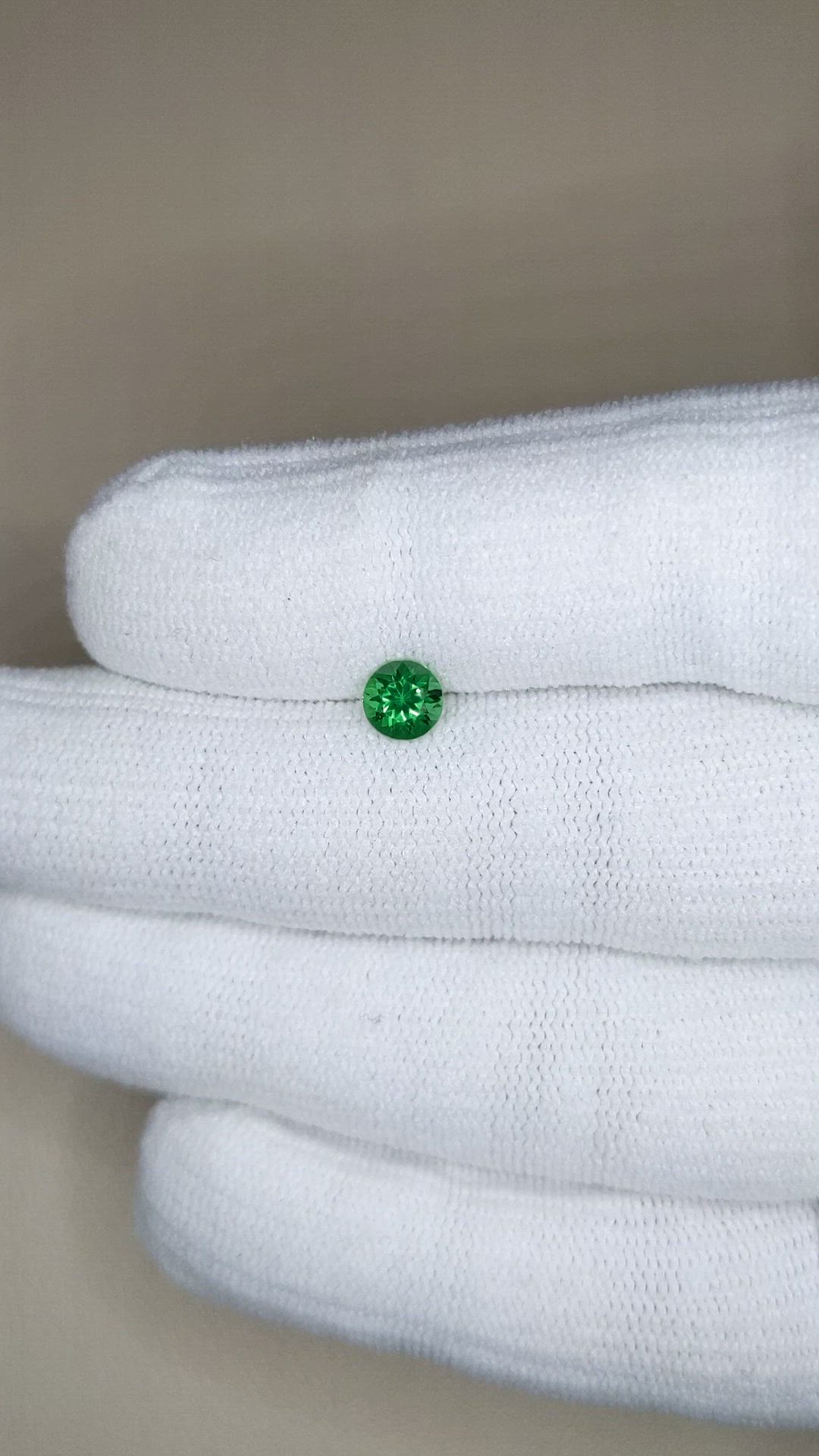 0.62 Ct. Tsavorite Garnet from Tanzania Size Video