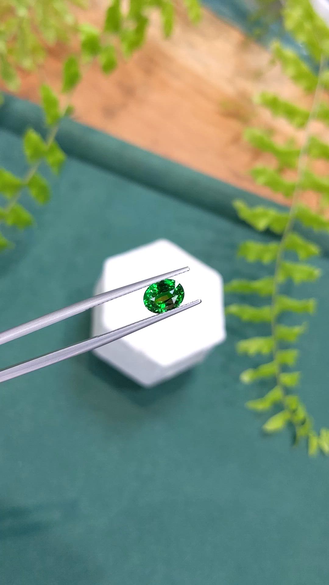 1.52 Ct. Tsavorite Garnet from Tanzania Size Video