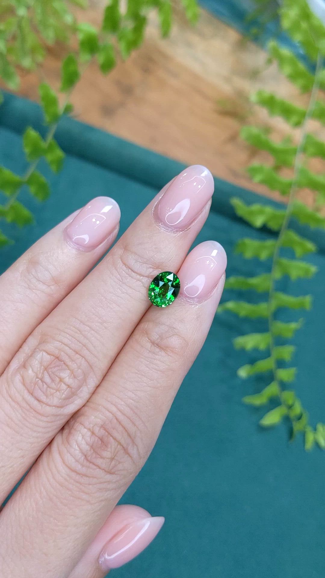 1.52 Ct. Tsavorite Garnet from Tanzania Size Video