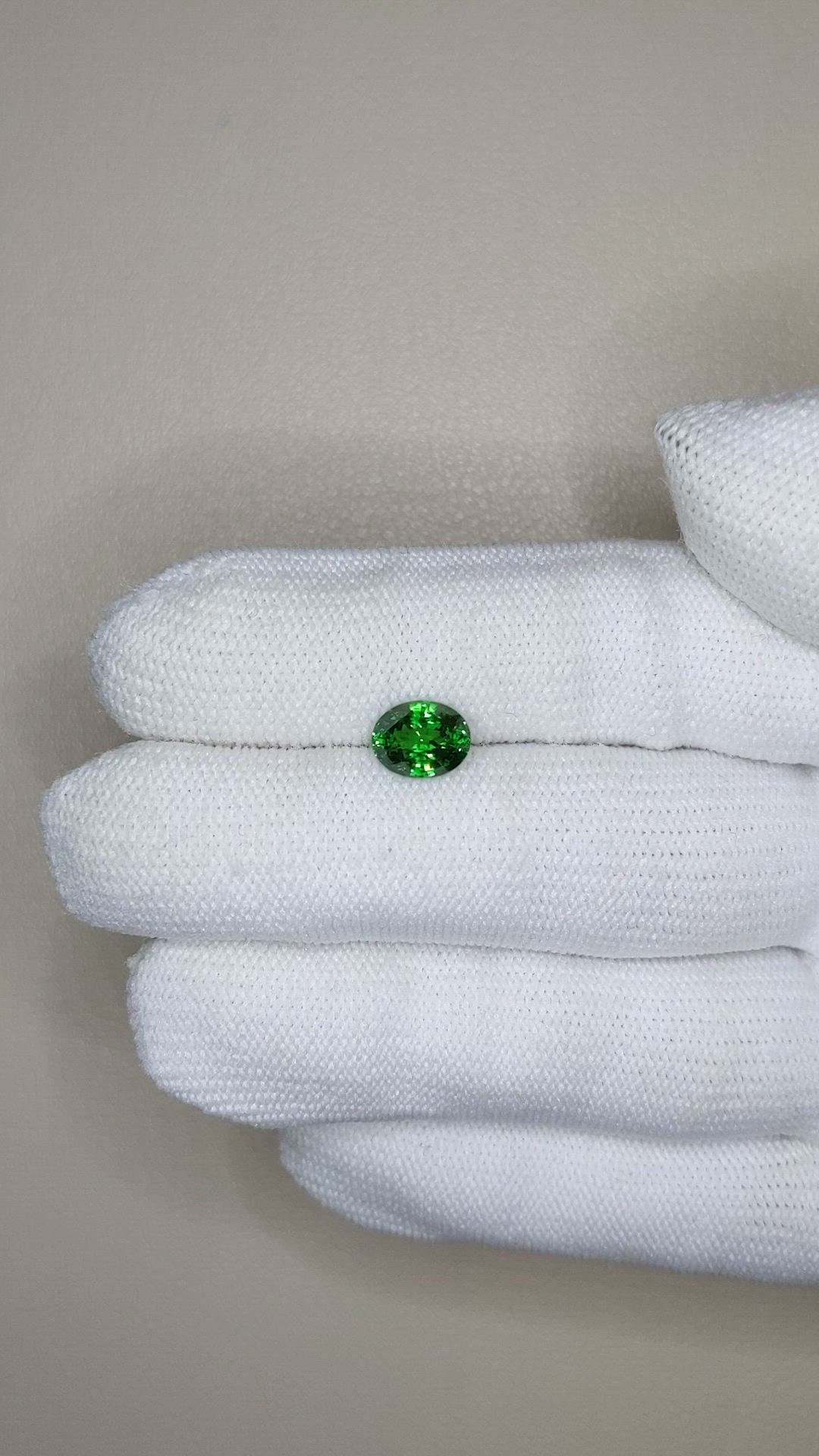 1.52 Ct. Tsavorite Garnet from Tanzania Size Video