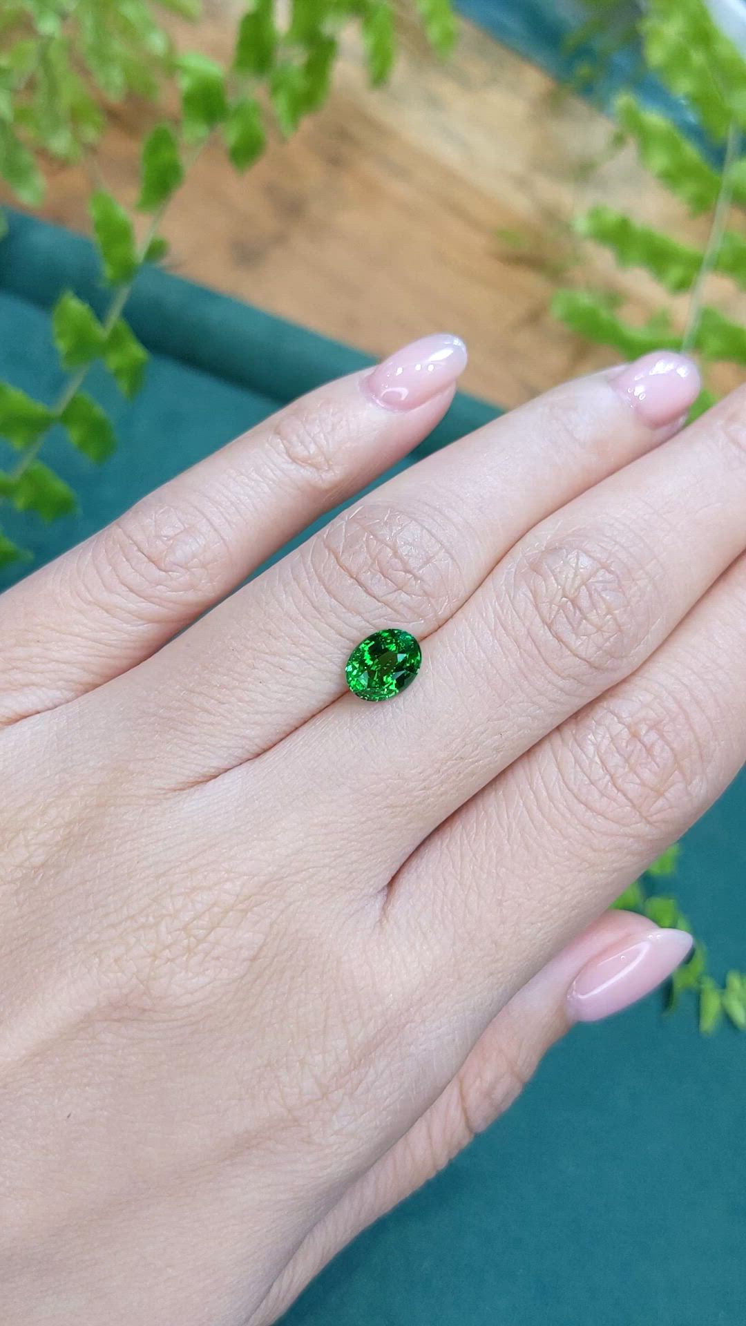 1.52 Ct. Tsavorite Garnet from Tanzania Size Video