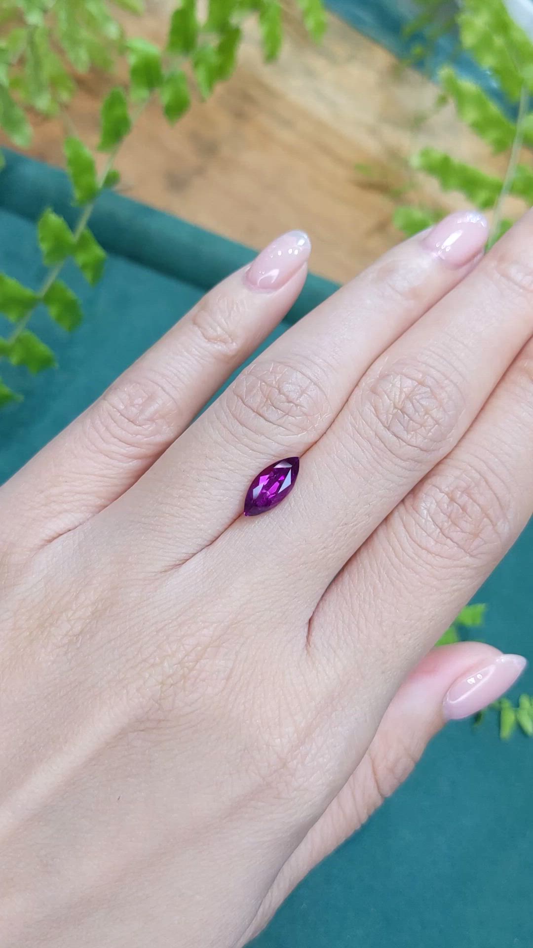 1.66 Ct. Purple Garnet from Tanzania Size Video