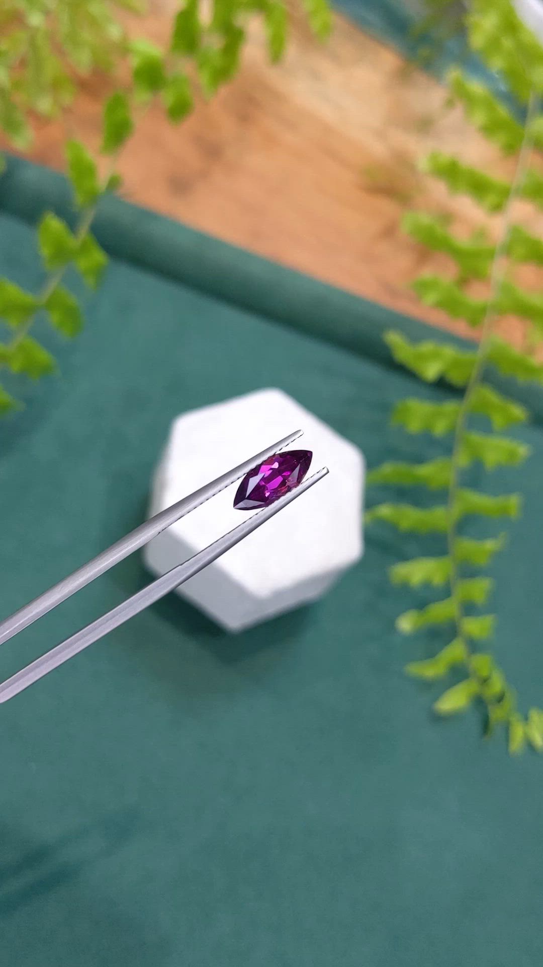 1.66 Ct. Purple Garnet from Tanzania Size Video