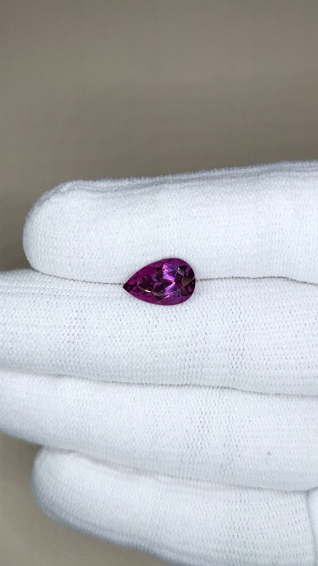 2.63 Ct. Purplish Pink Garnet from Tanzania Size Video