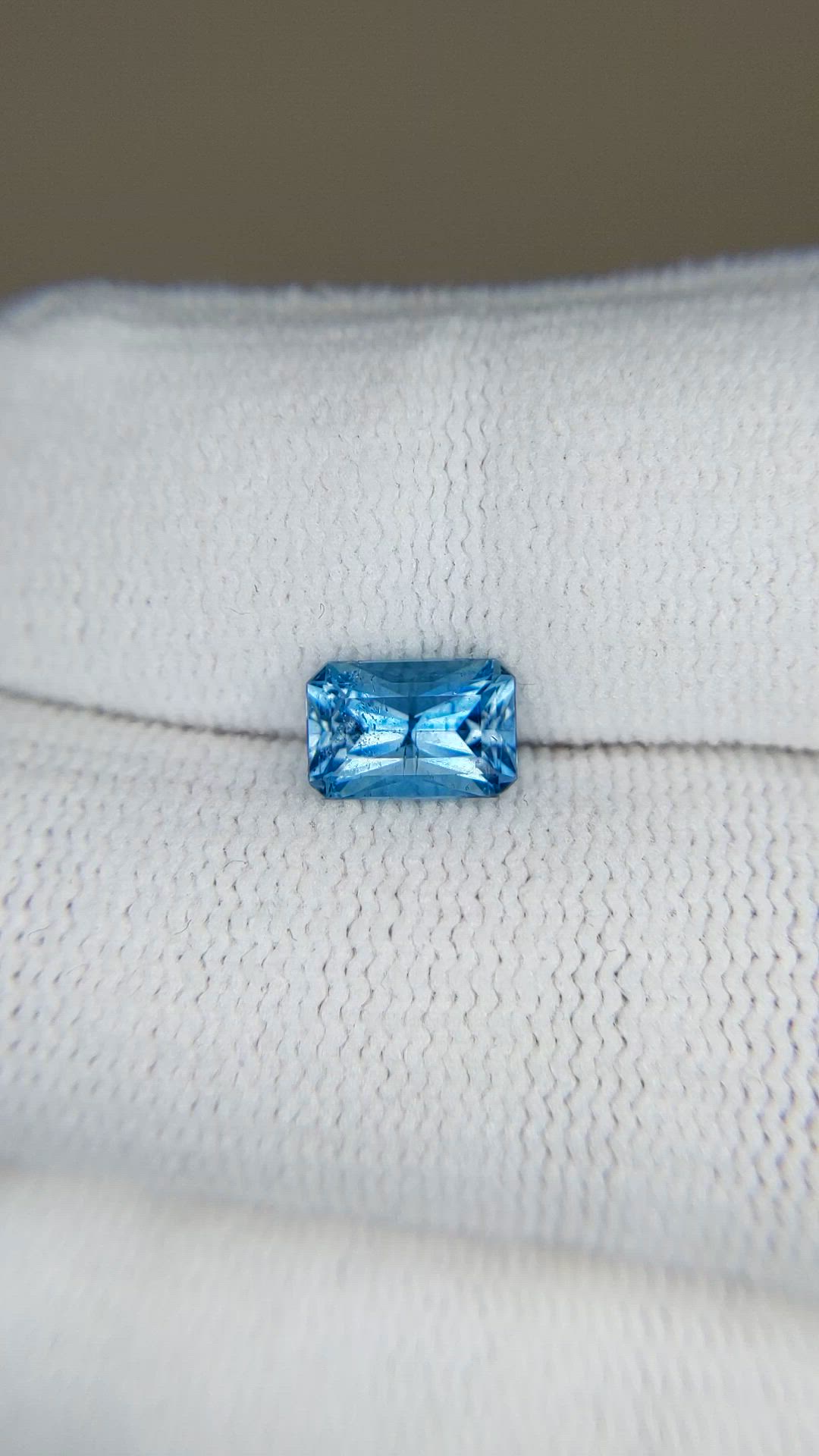 1.03 Ct. Blue Aquamarine from Brazil Size Video