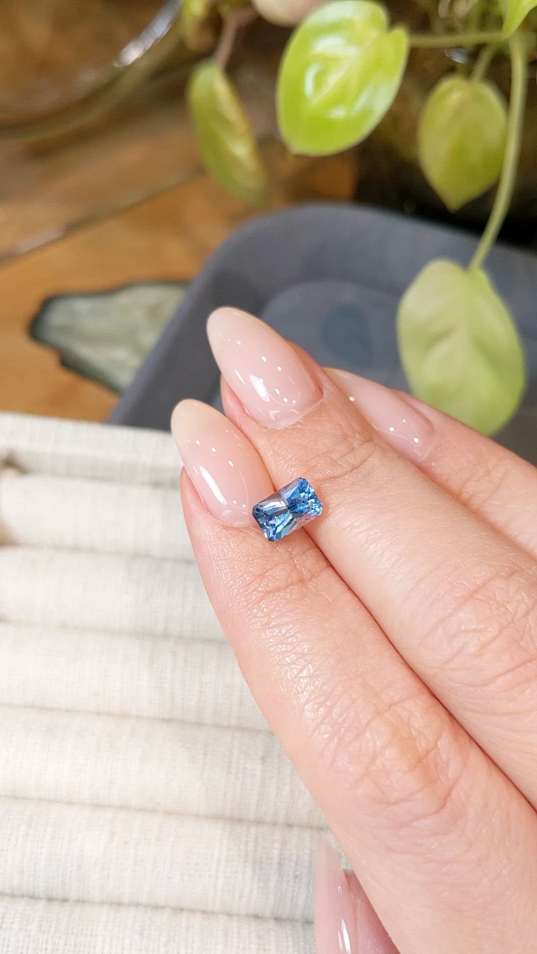 1.03 Ct. Blue Aquamarine from Brazil Size Video