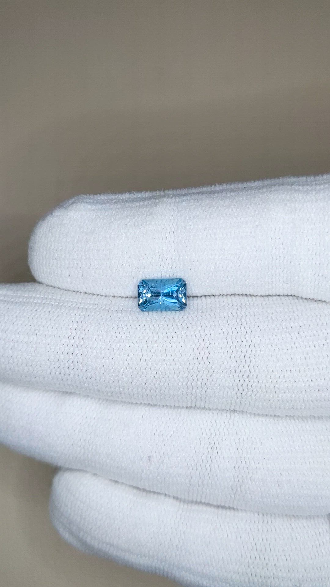1.03 Ct. Blue Aquamarine from Brazil Size Video