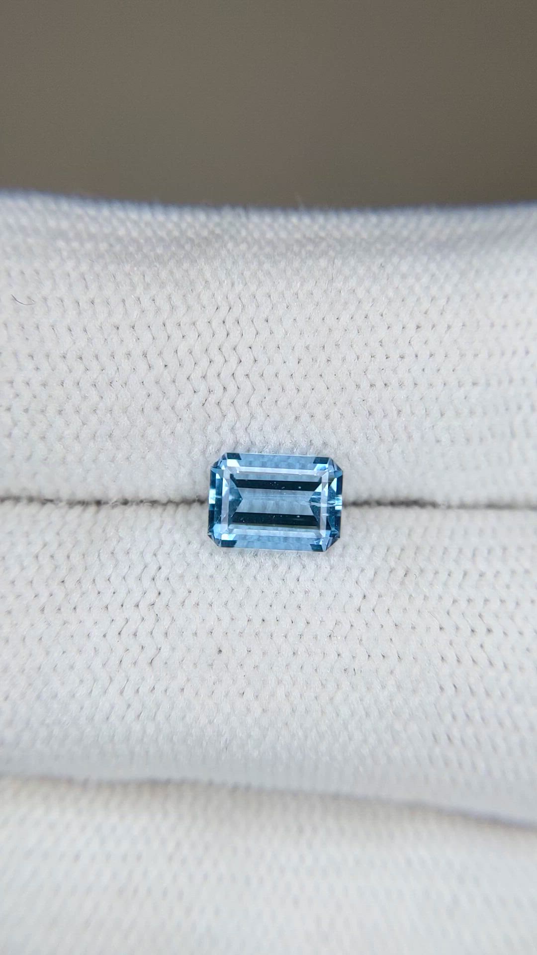 1.06 Ct. Blue Aquamarine from Brazil Size Video